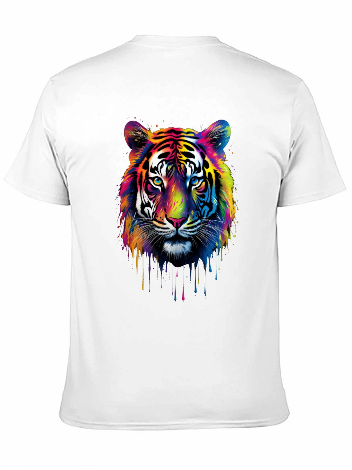 Vibrant Tiger Graphic Tee - Mens Black T-Shirt