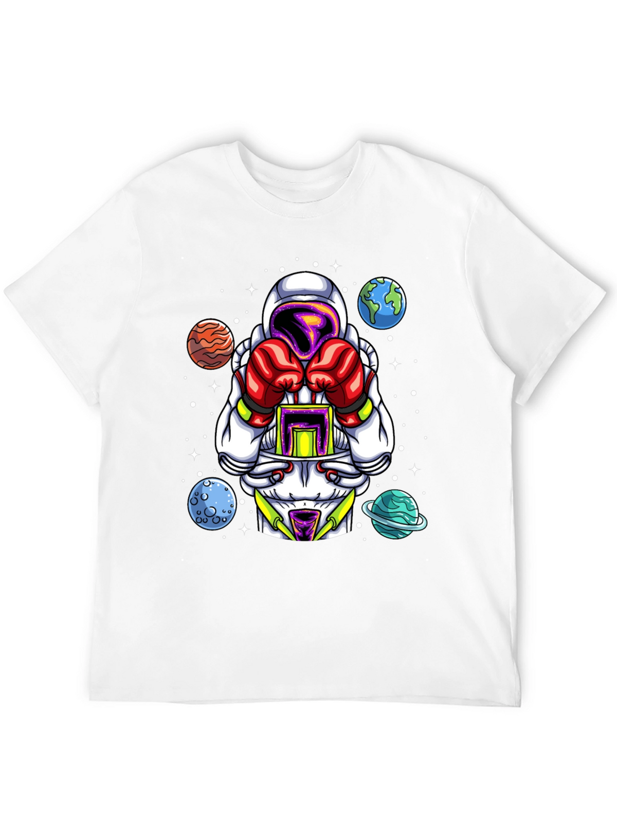 Astronaut Boxer Graphic T-Shirt - Space Fighter Design