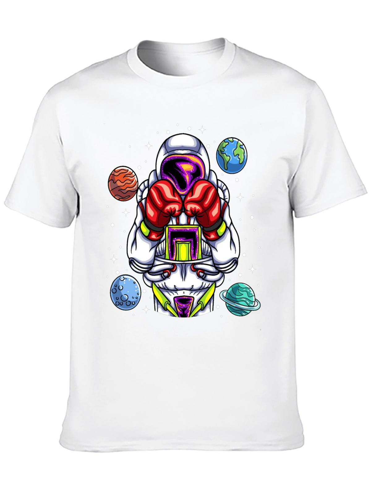 Astronaut Boxer Graphic T-Shirt - Space Fighter Design