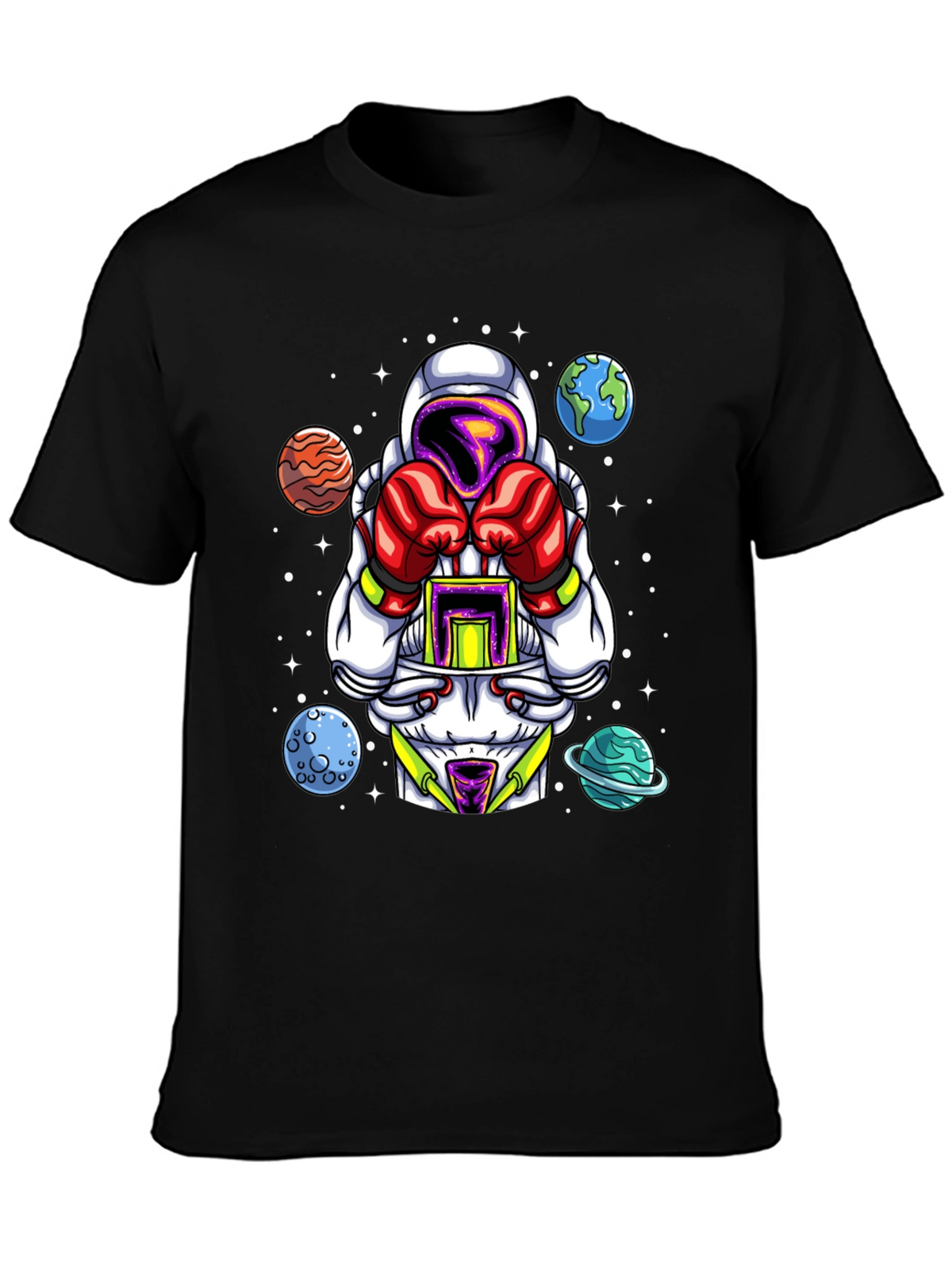 Astronaut Boxer Graphic T-Shirt - Space Fighter Design