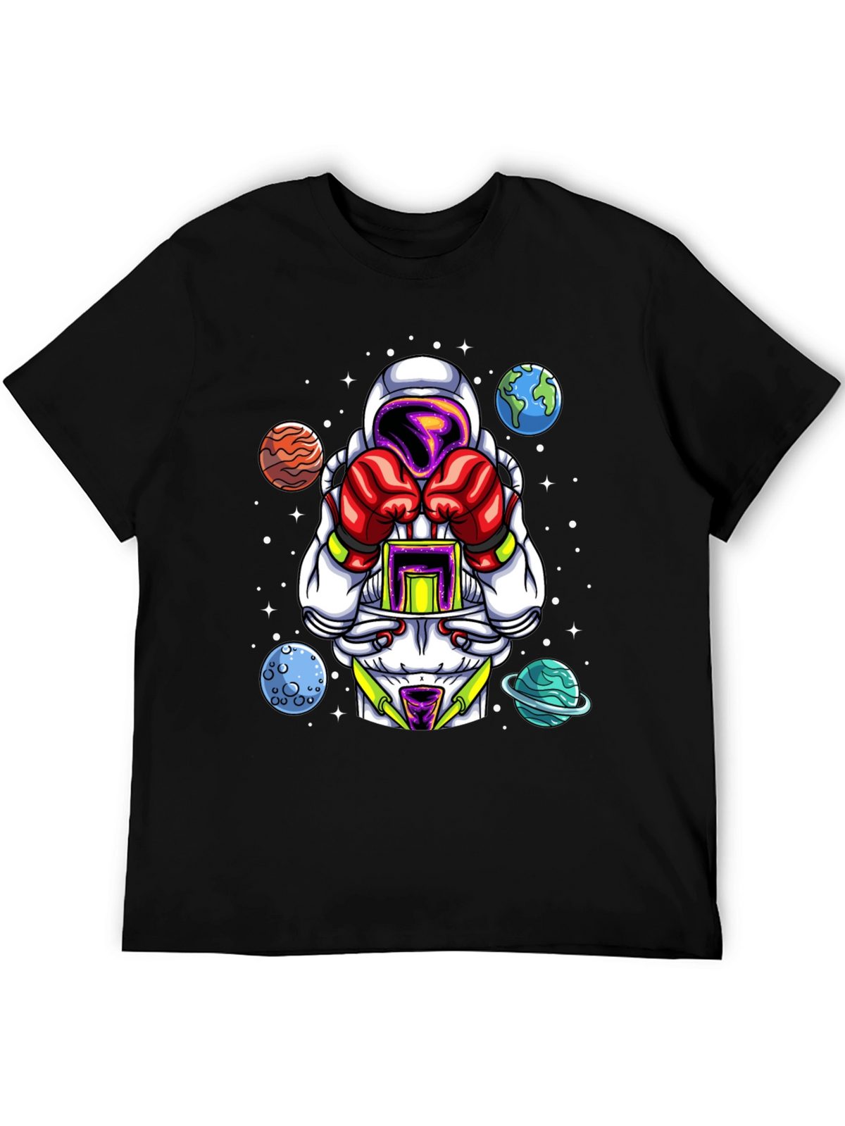 Astronaut Boxer Graphic T-Shirt - Space Fighter Design