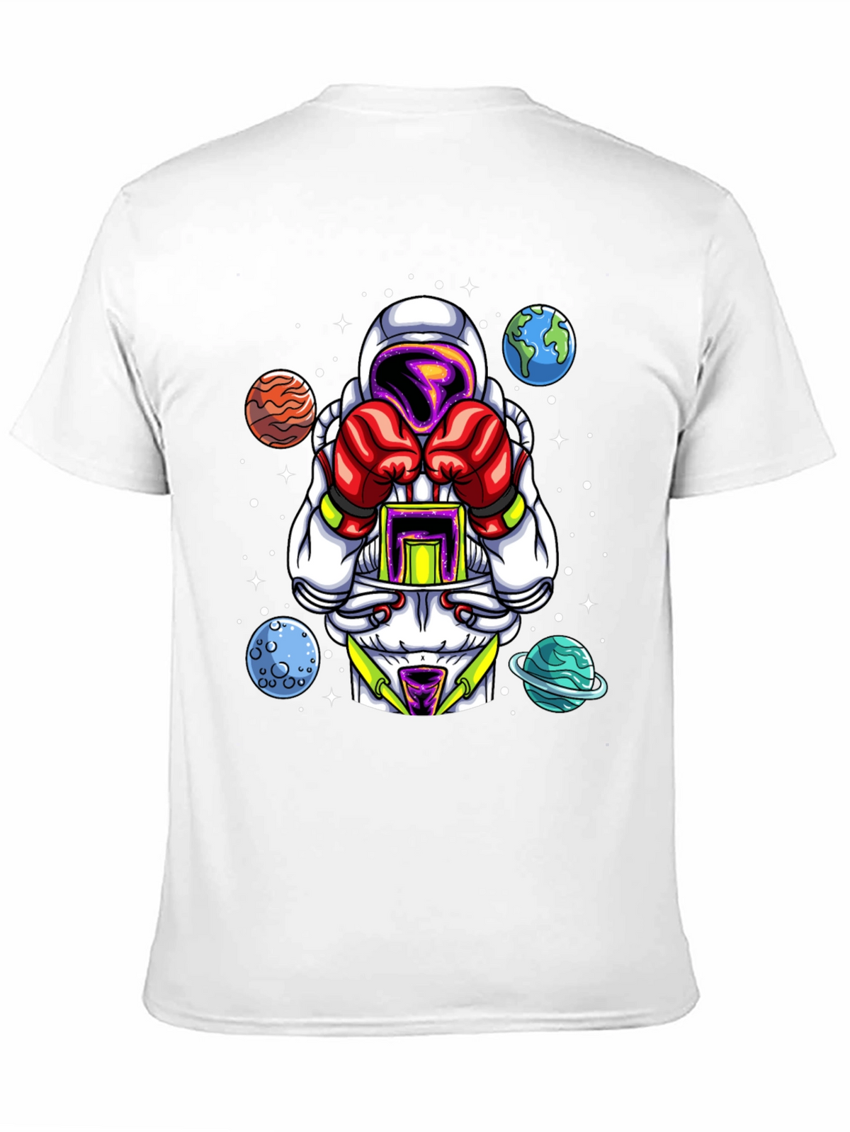 Astronaut Boxer Graphic T-Shirt - Space Fighter Design