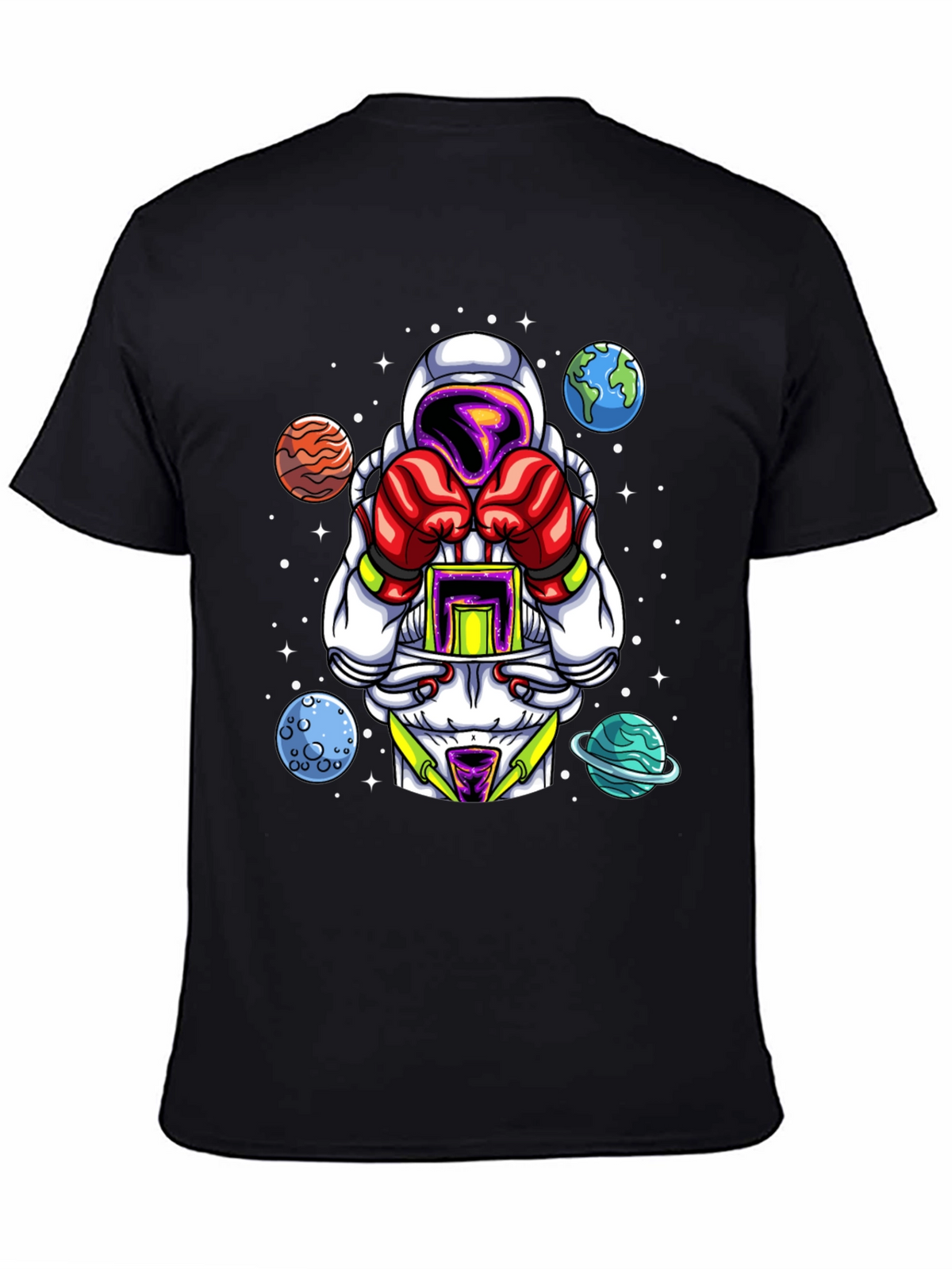 Astronaut Boxer Graphic T-Shirt - Space Fighter Design