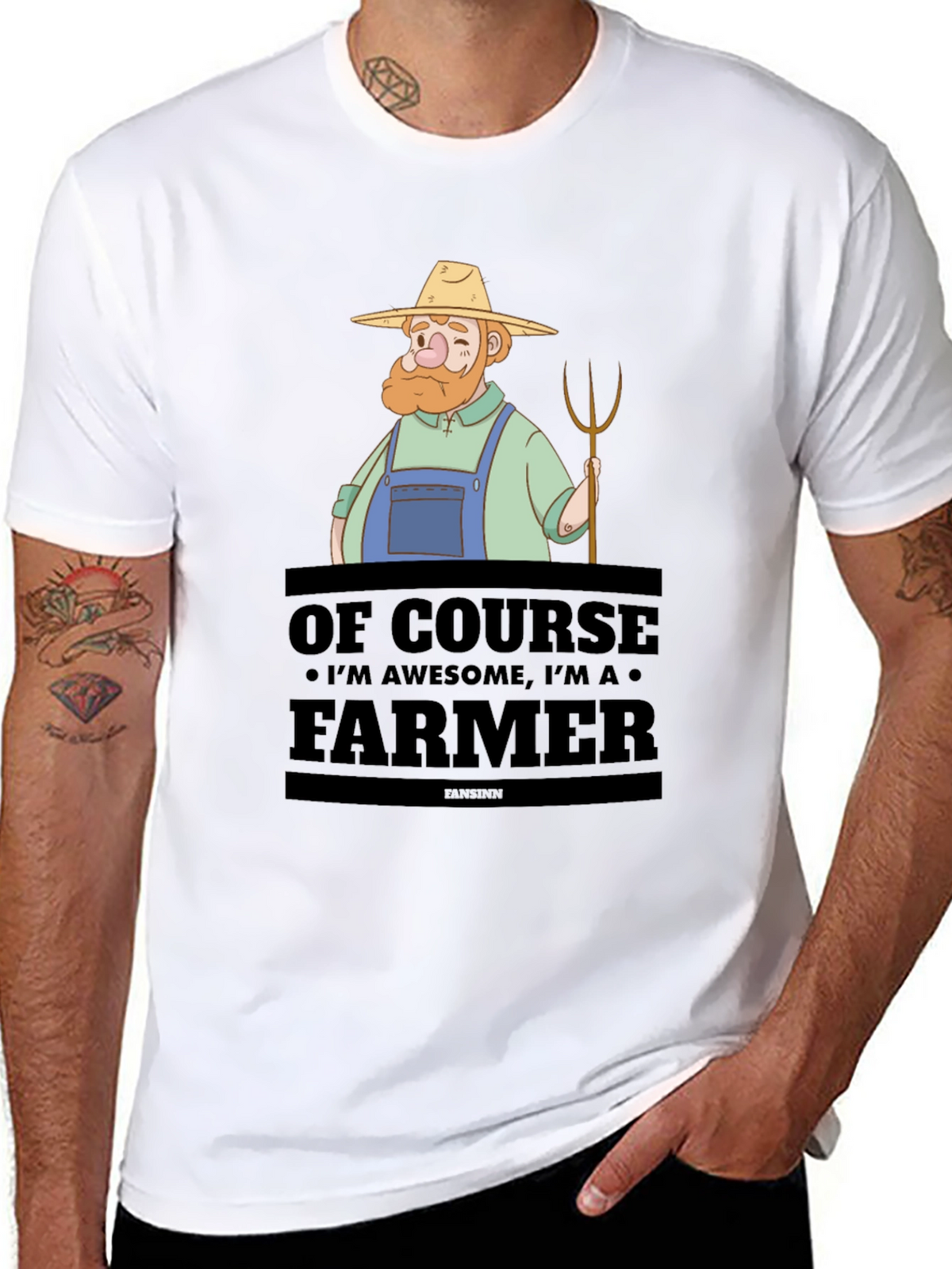 Awesome Farmer T-Shirt - Of Course Im Awesome!