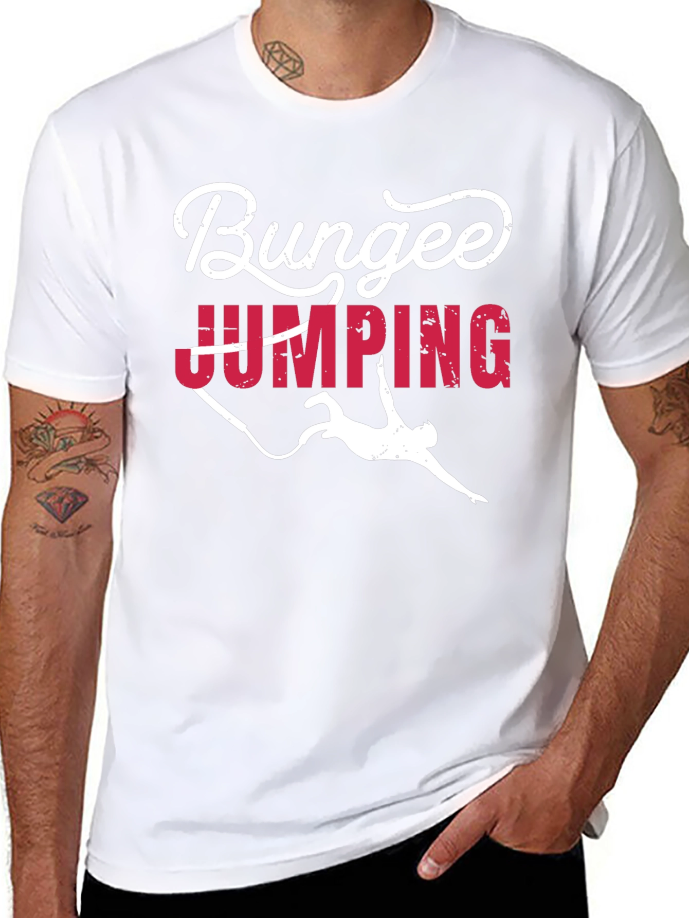 Bungee Jumping Graphic T-Shirt - Adventure Seeker Tee