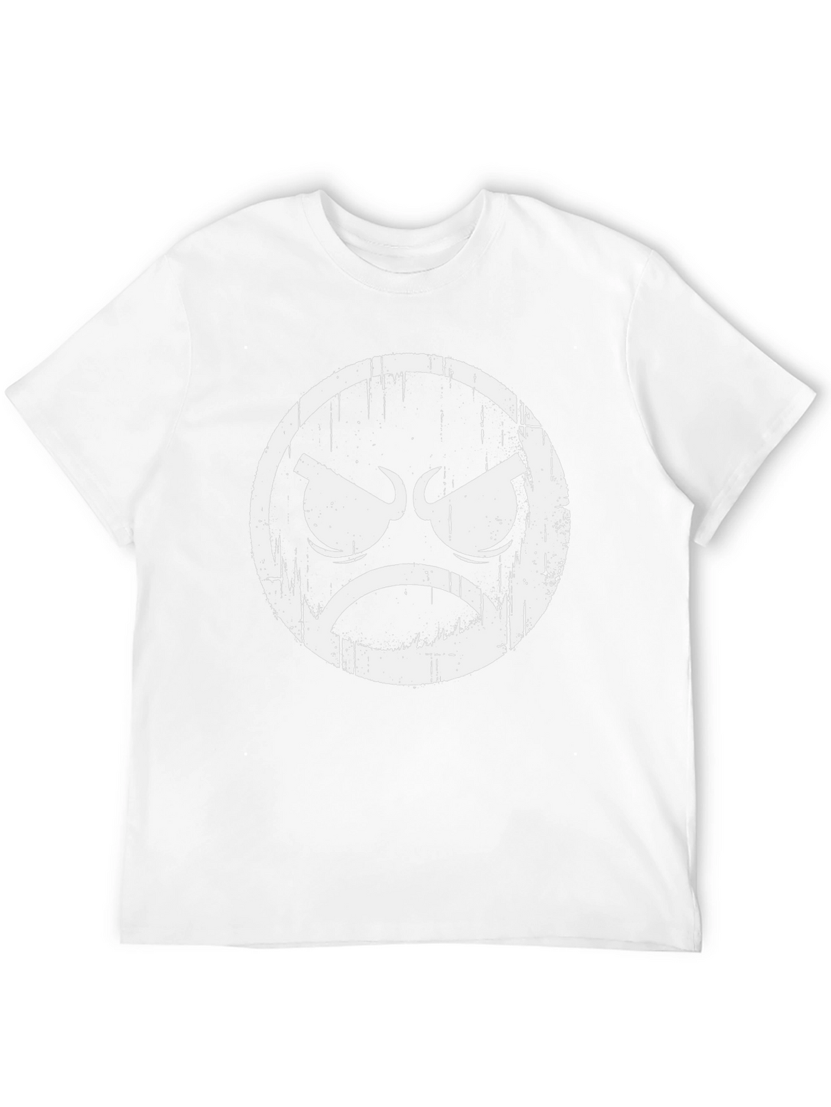 Grumpy Face Graphic Black T-Shirt