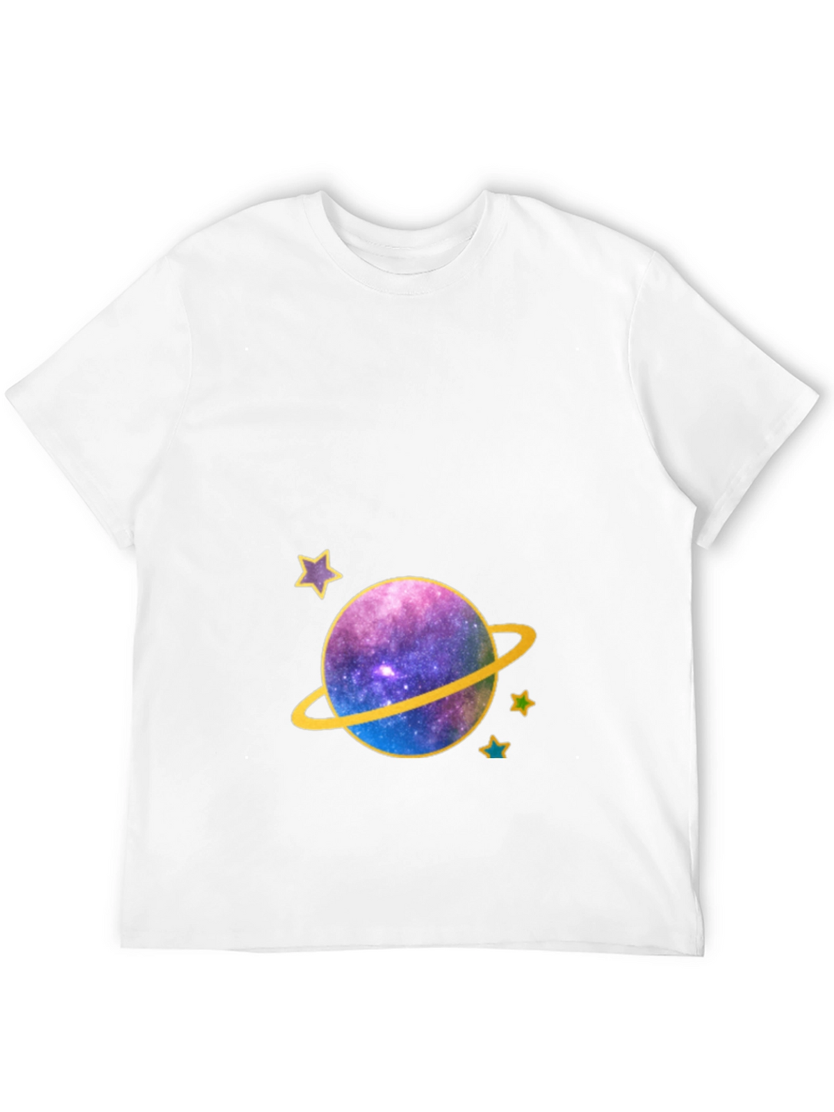 Galaxy Planet Graphic Tee - Black