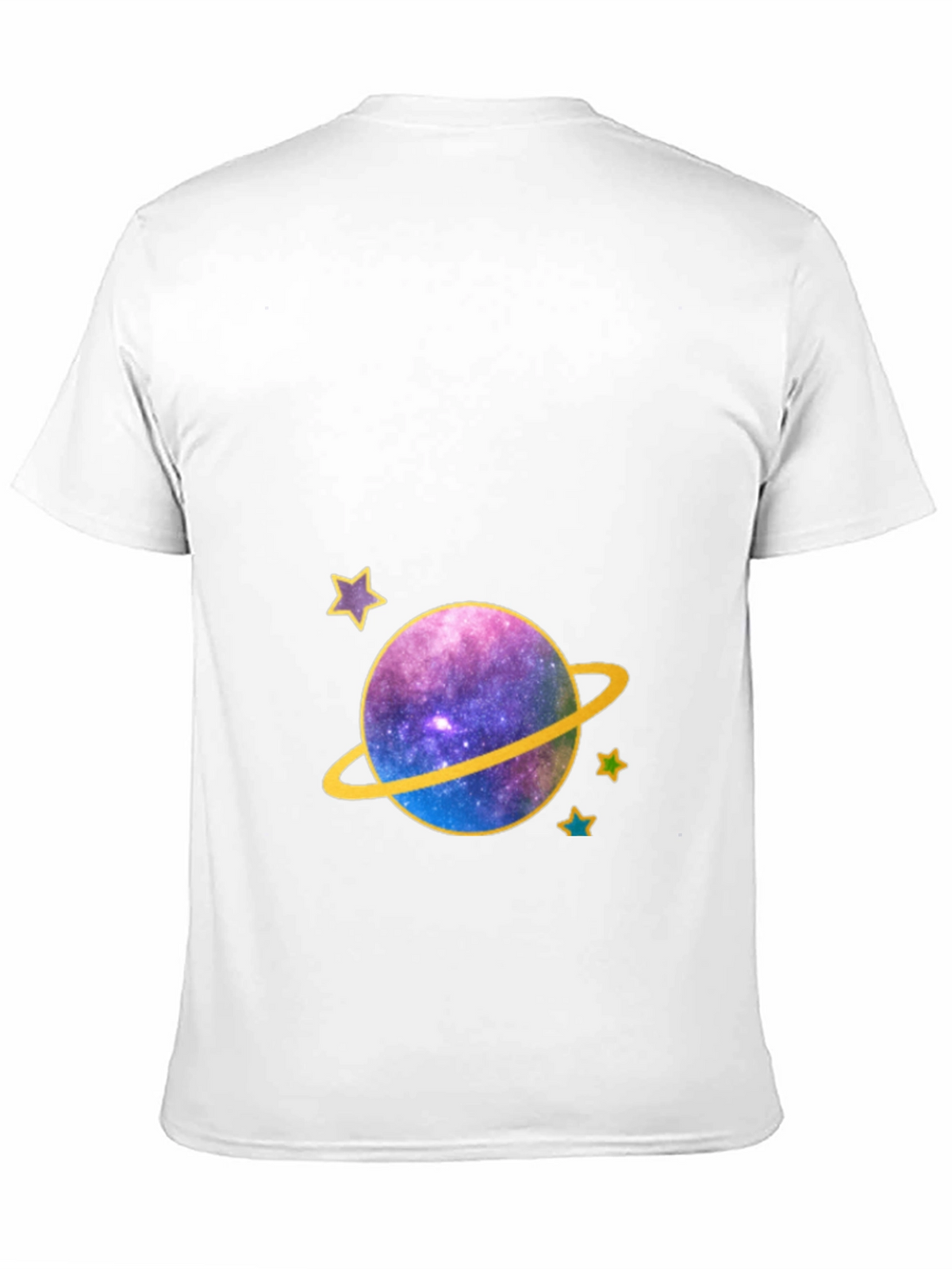 Galaxy Planet Graphic Tee - Black