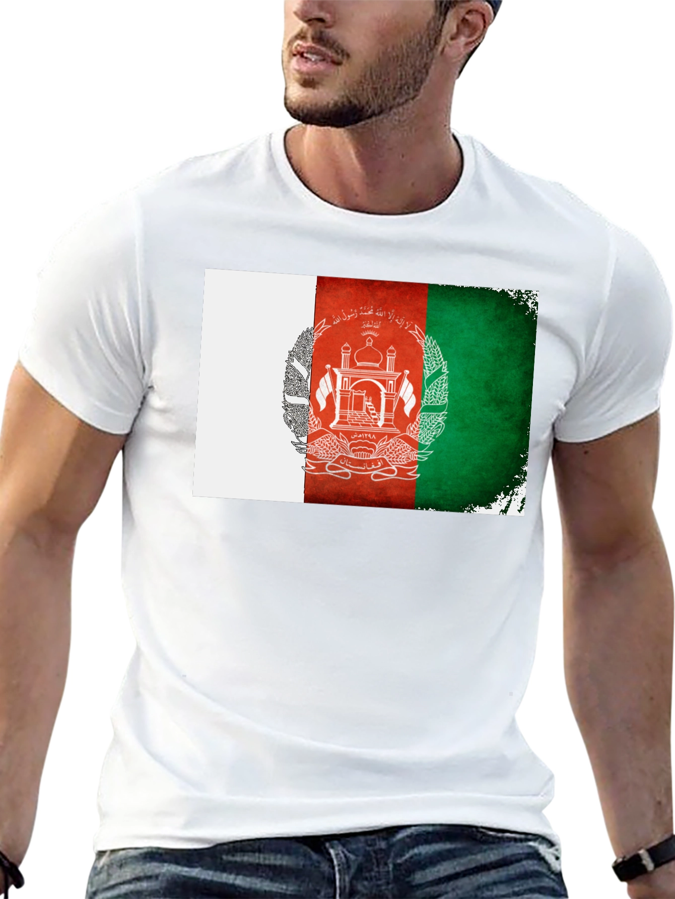 Afghanistan Flag T-Shirt - Grunge Style