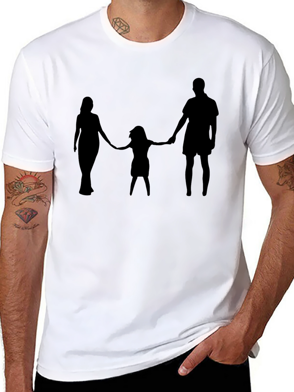 Family Silhouette Tee - Black