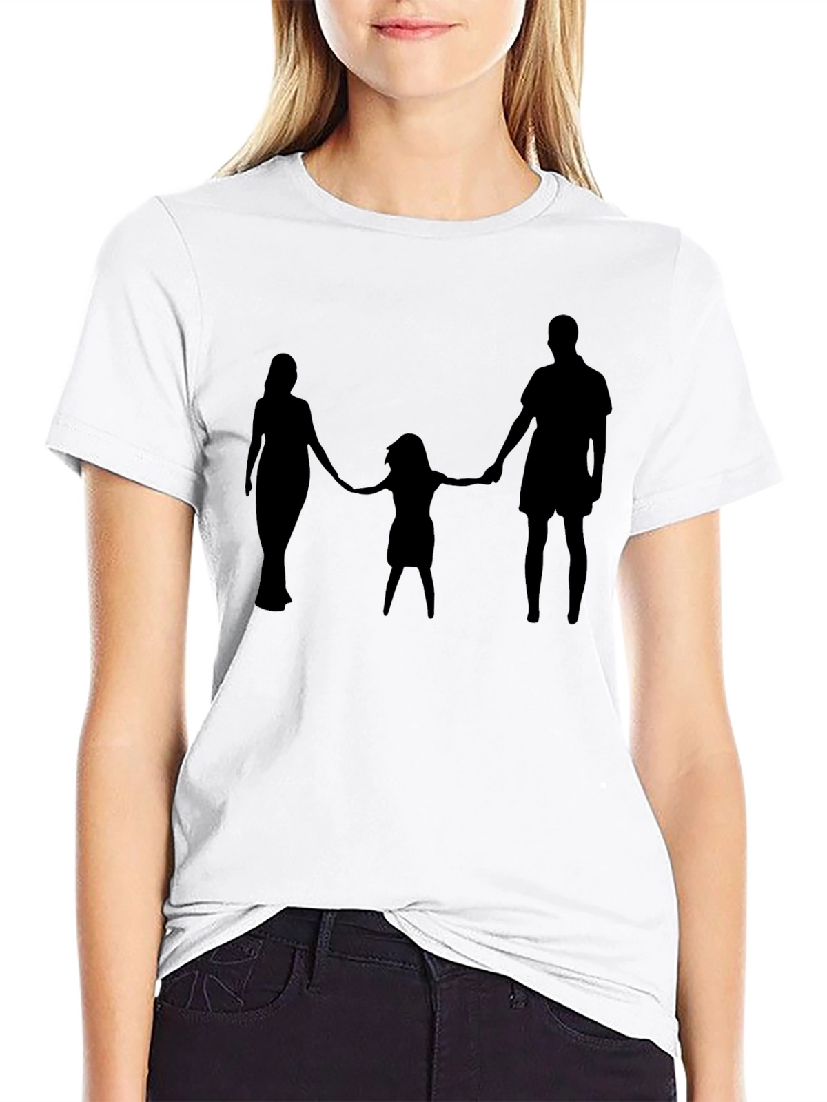 Family Silhouette Tee - Black