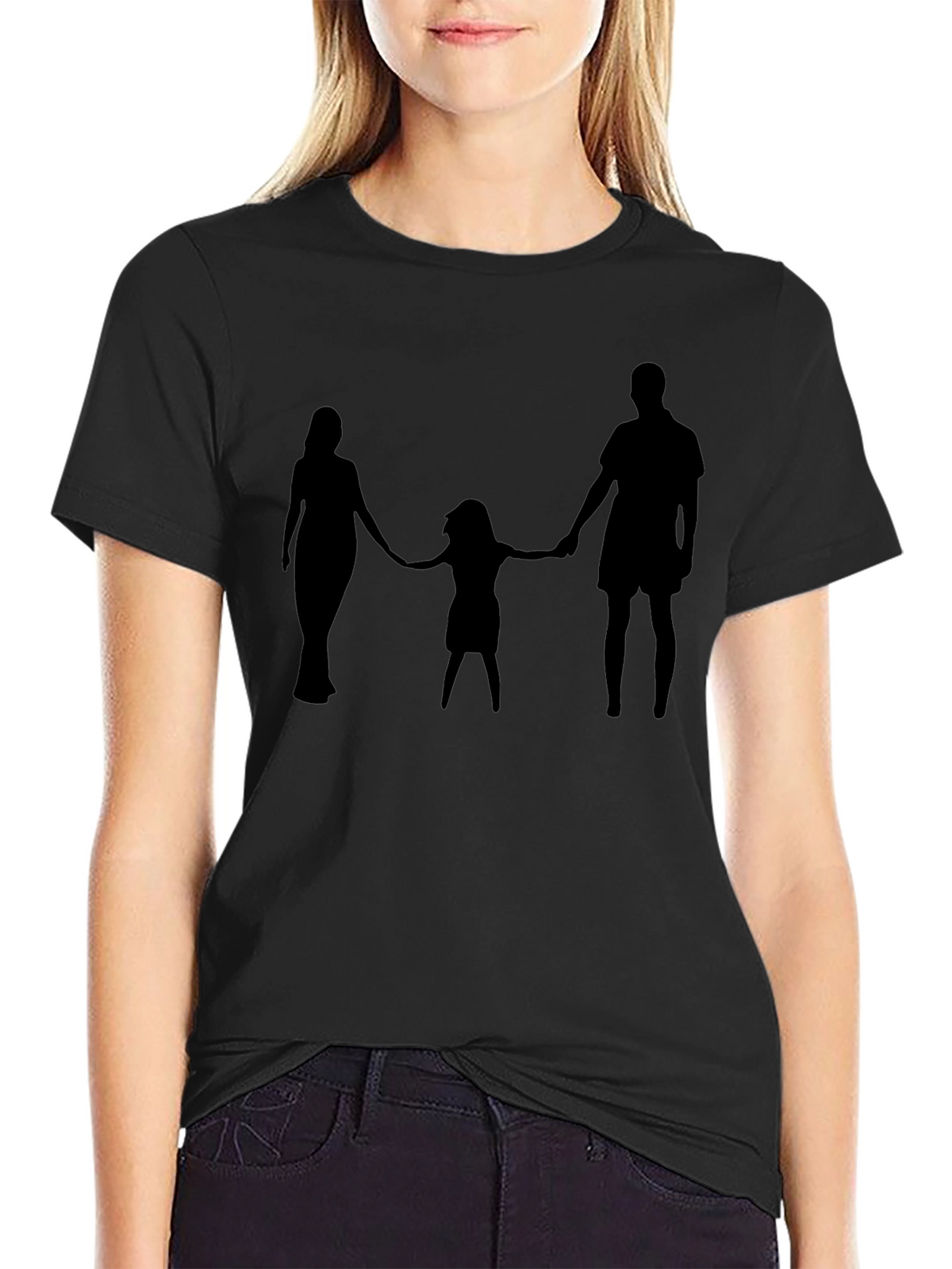 Family Silhouette Tee - Black