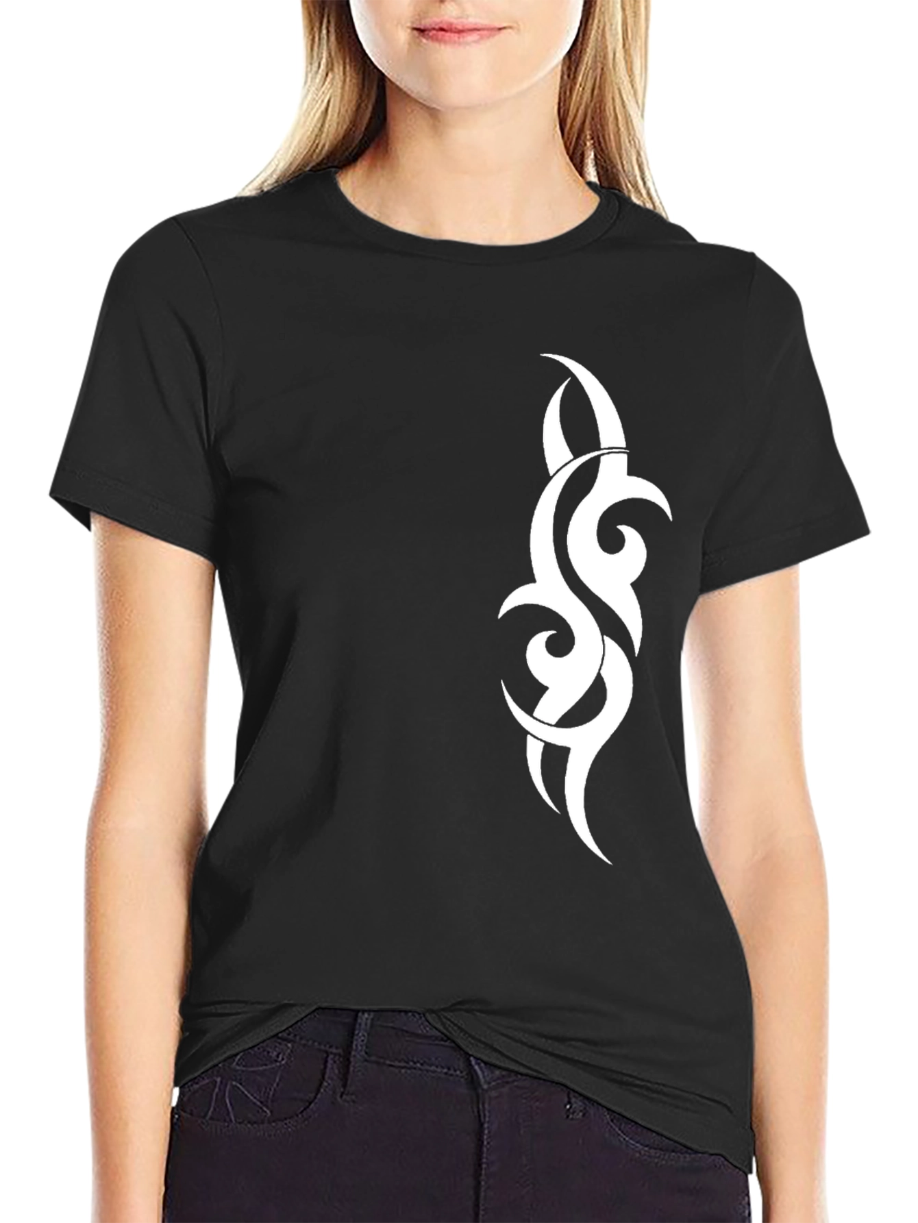 Tribal Tattoo Graphic Black T-Shirt