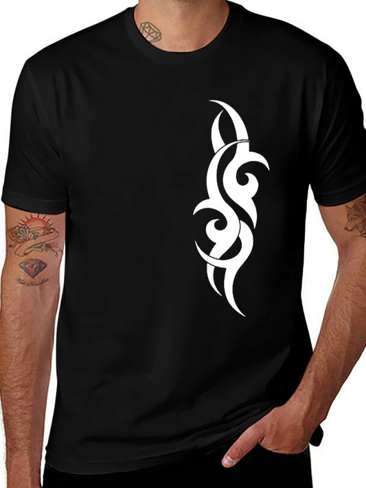 Tribal Tattoo Graphic Black T-Shirt