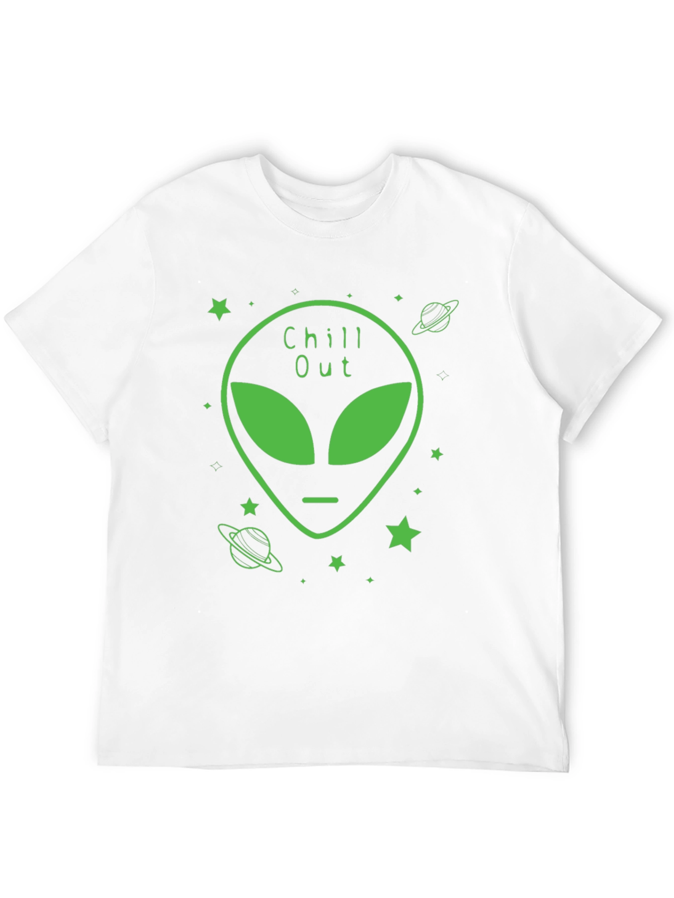 Chill Out Alien Graphic Black T-Shirt