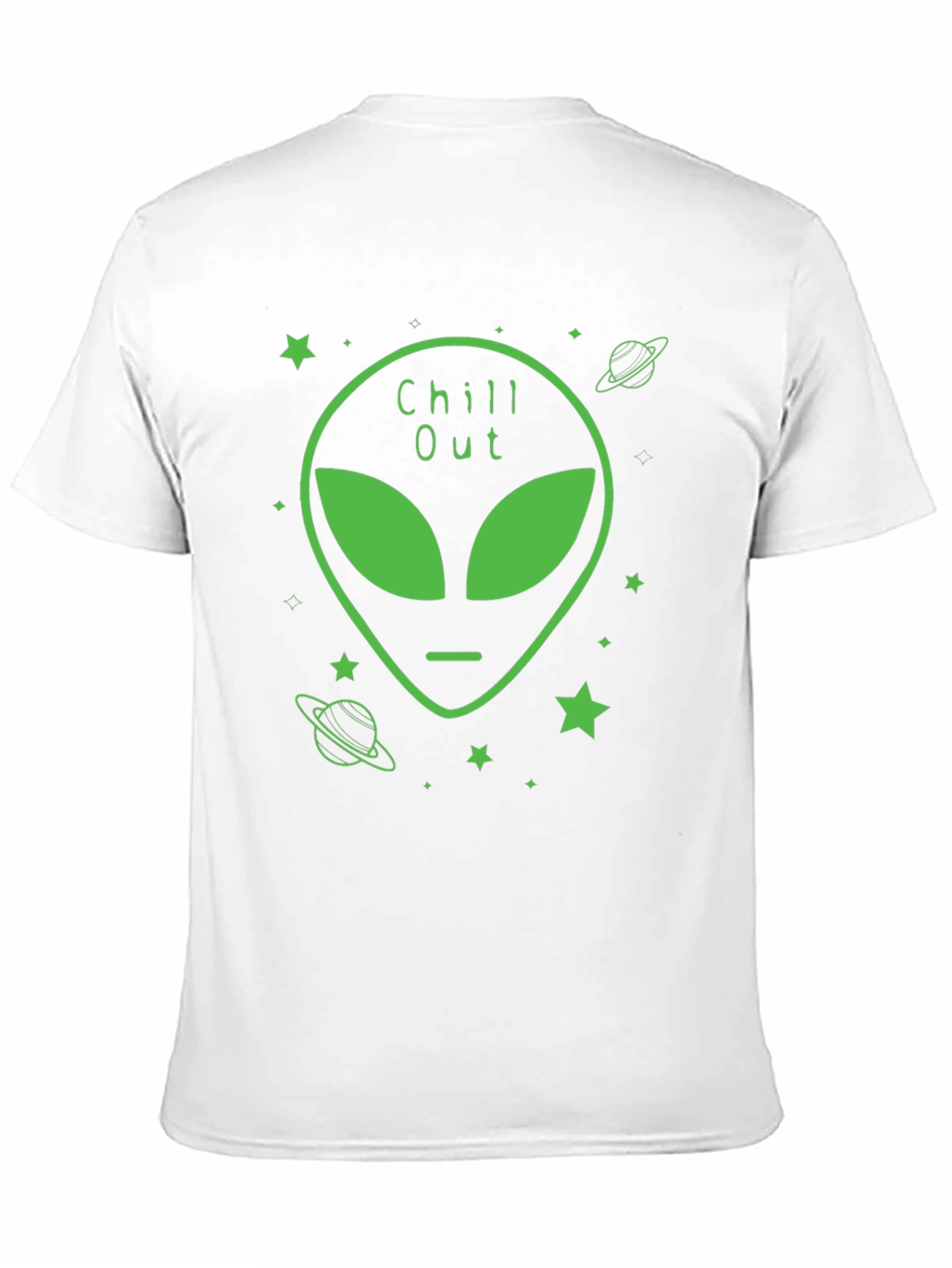 Chill Out Alien Graphic Black T-Shirt