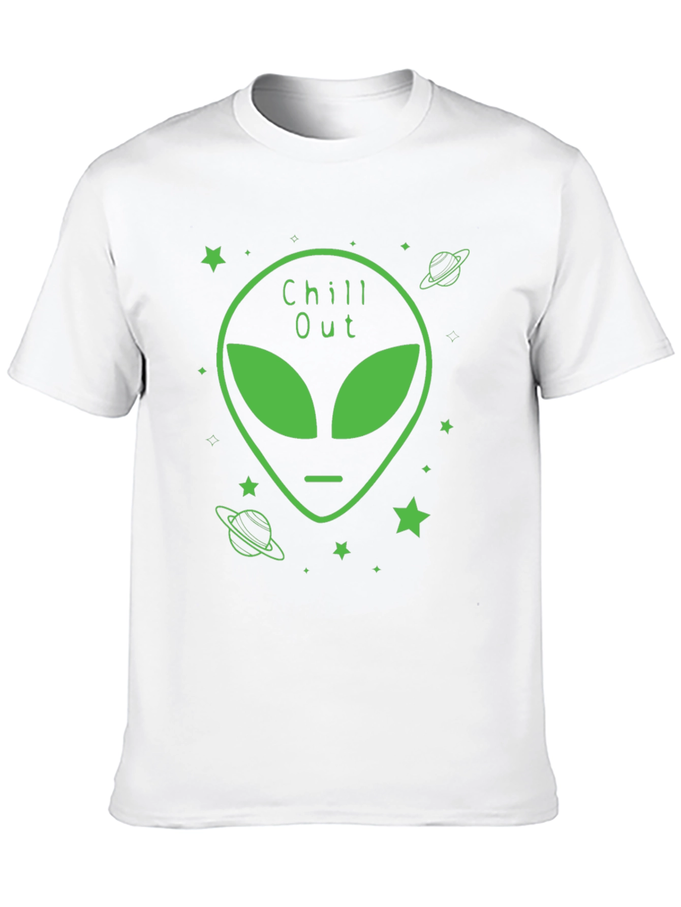 Chill Out Alien Graphic Black T-Shirt