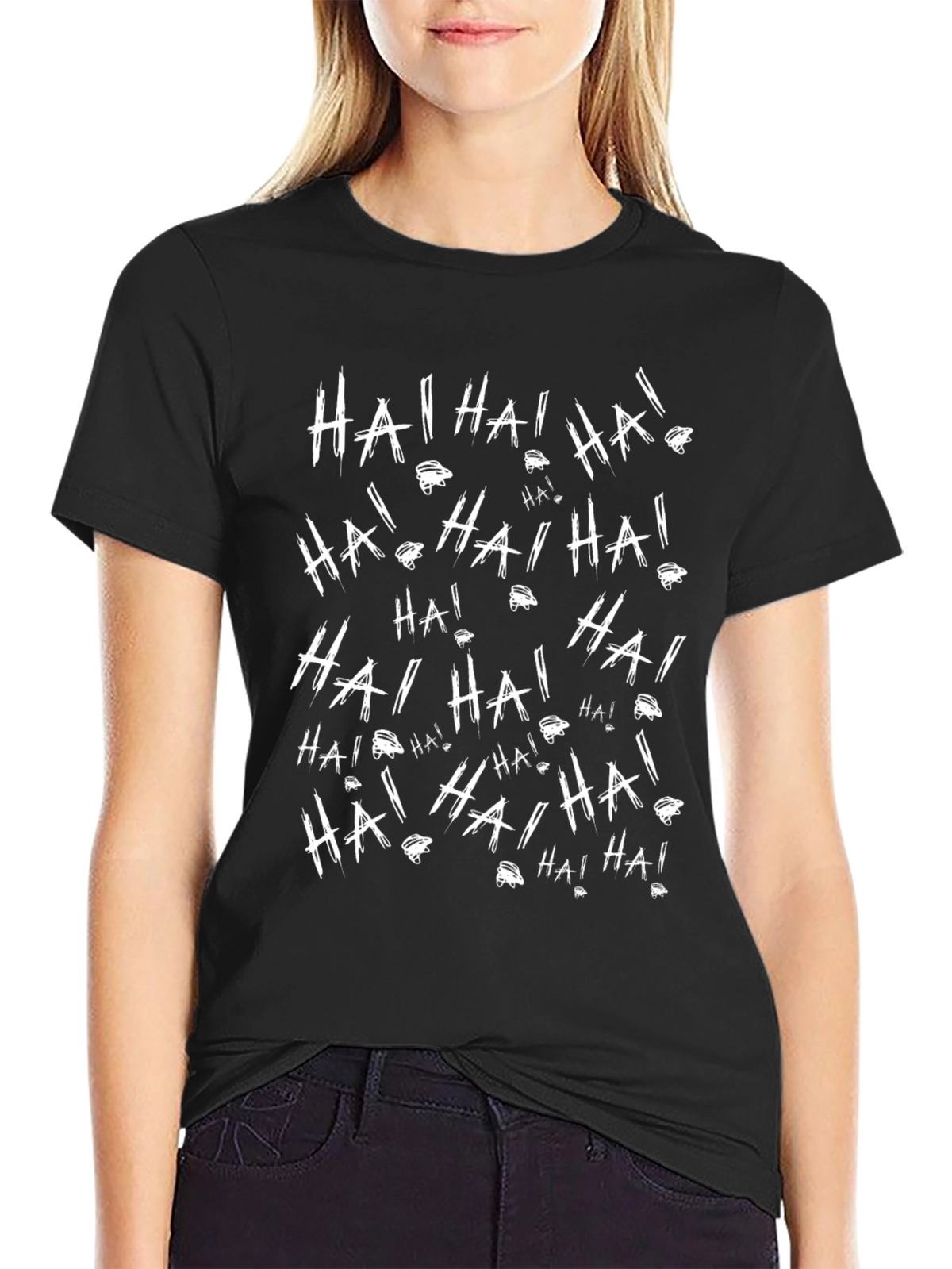 Joker HA! HA! Graphic Print Black T-Shirt