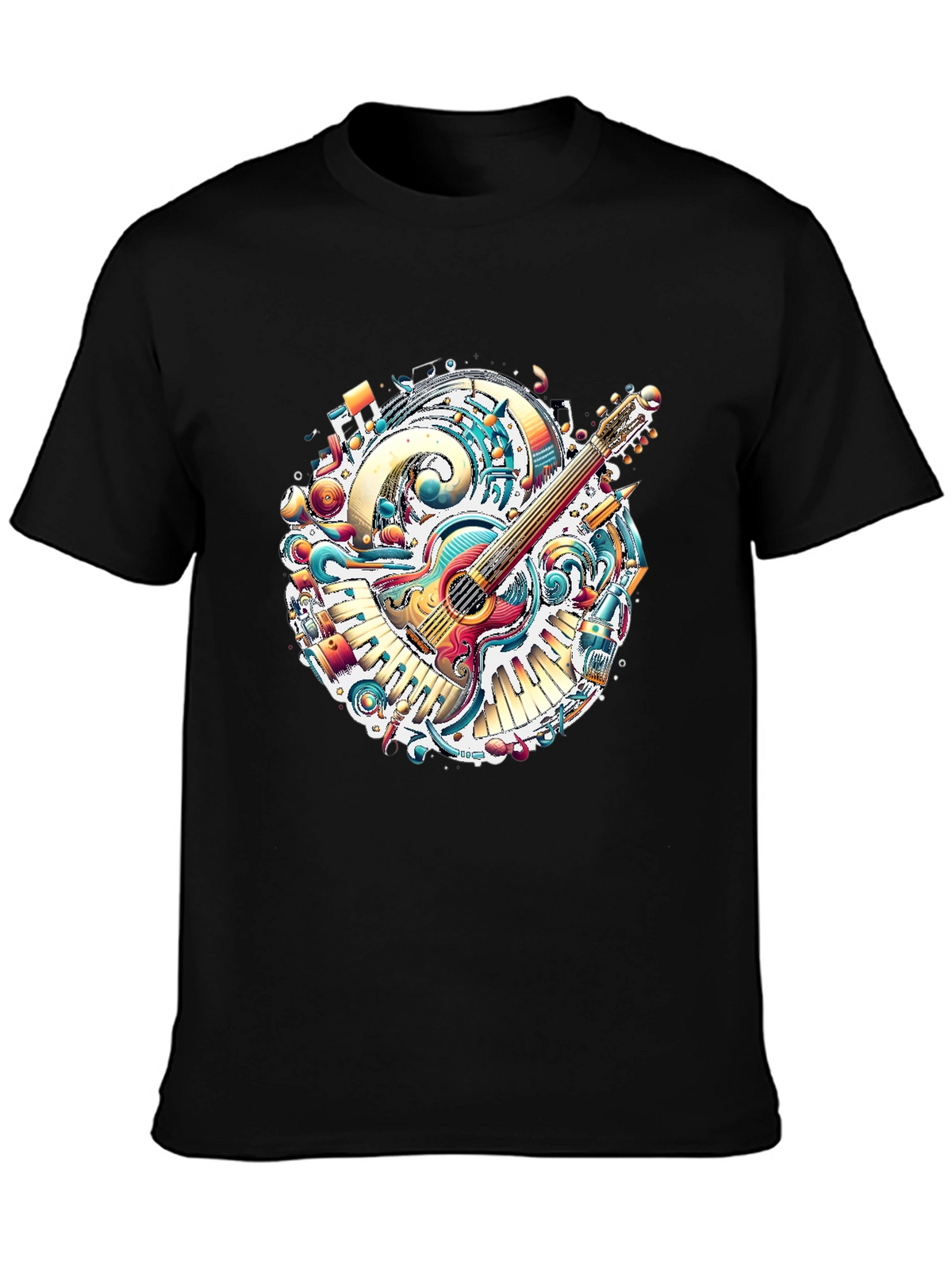 Musical Guitar T-Shirt - Vivid Graphic Tee