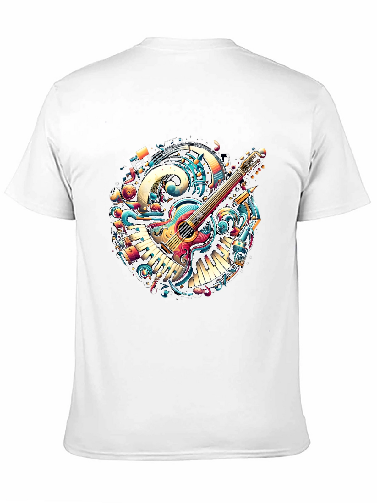 Musical Guitar T-Shirt - Vivid Graphic Tee