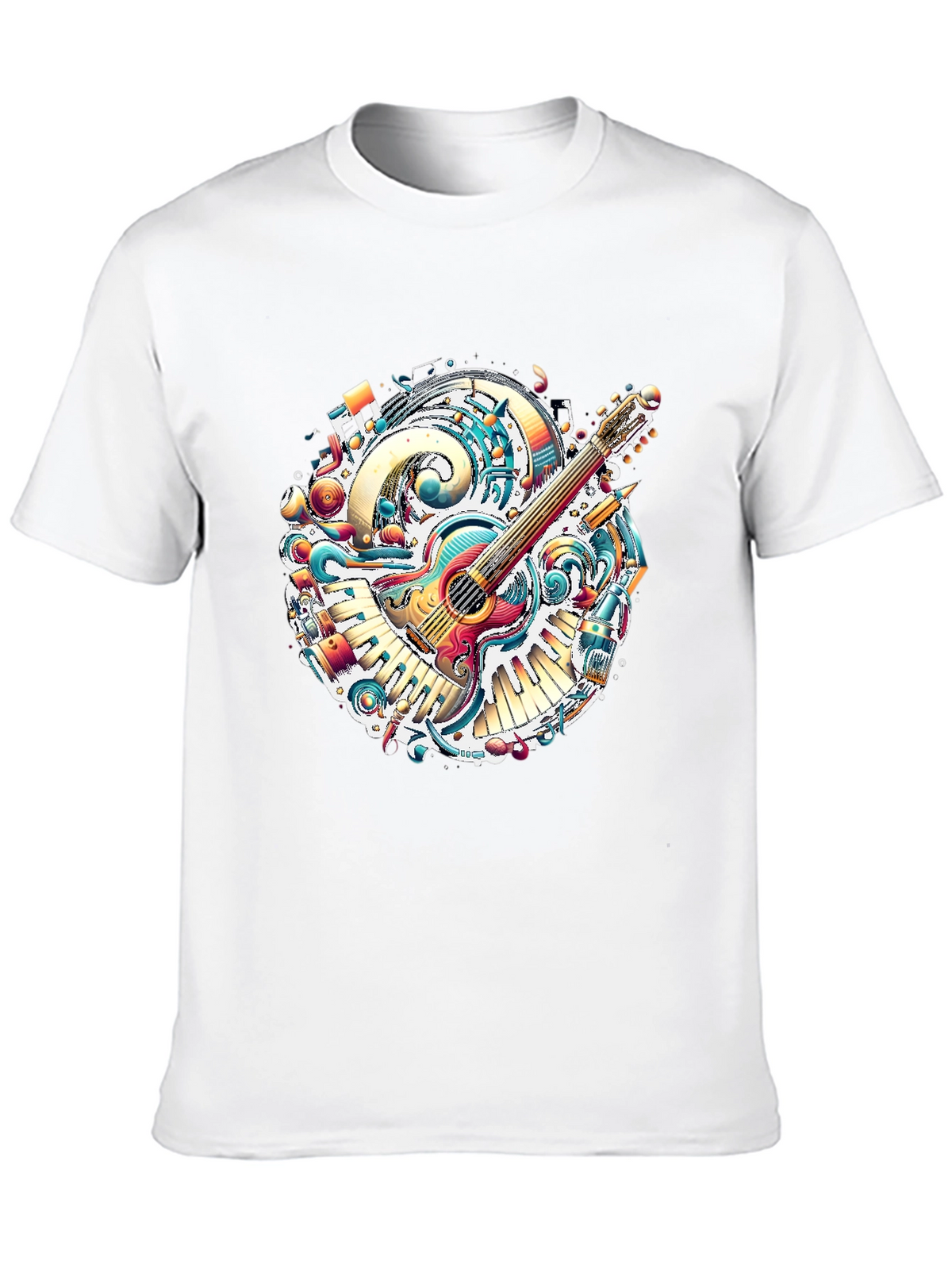Musical Guitar T-Shirt - Vivid Graphic Tee