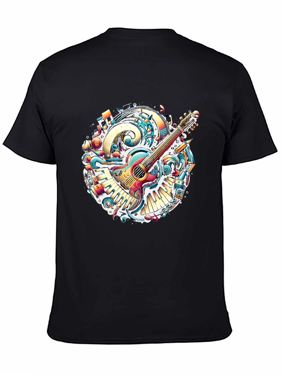 Musical Guitar T-Shirt - Vivid Graphic Tee