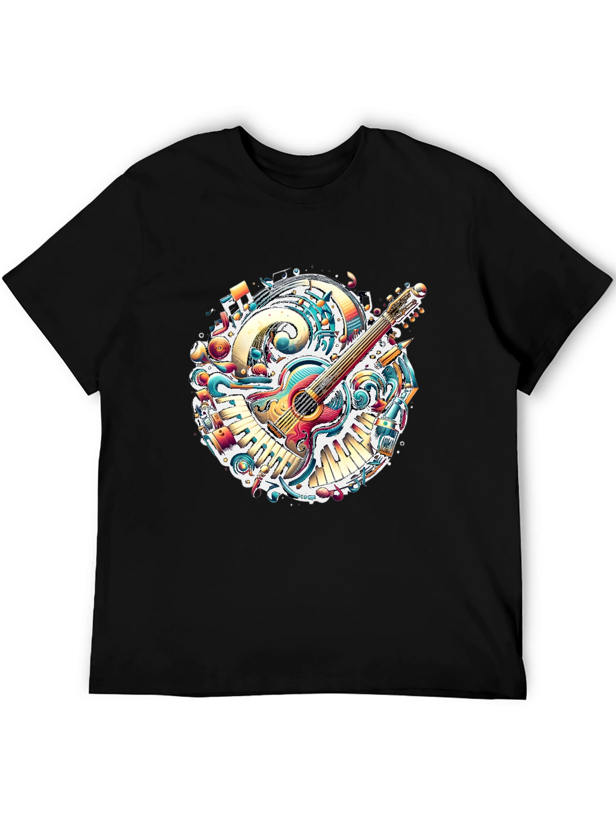 Musical Guitar T-Shirt - Vivid Graphic Tee