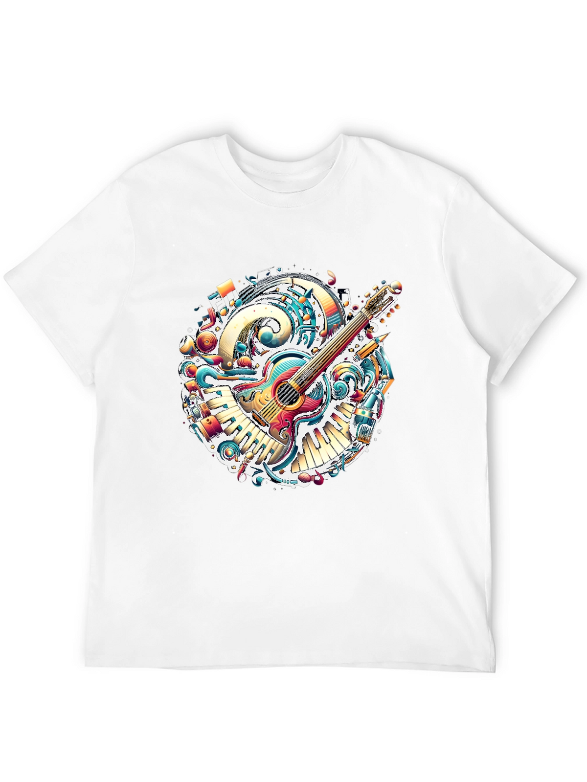 Musical Guitar T-Shirt - Vivid Graphic Tee