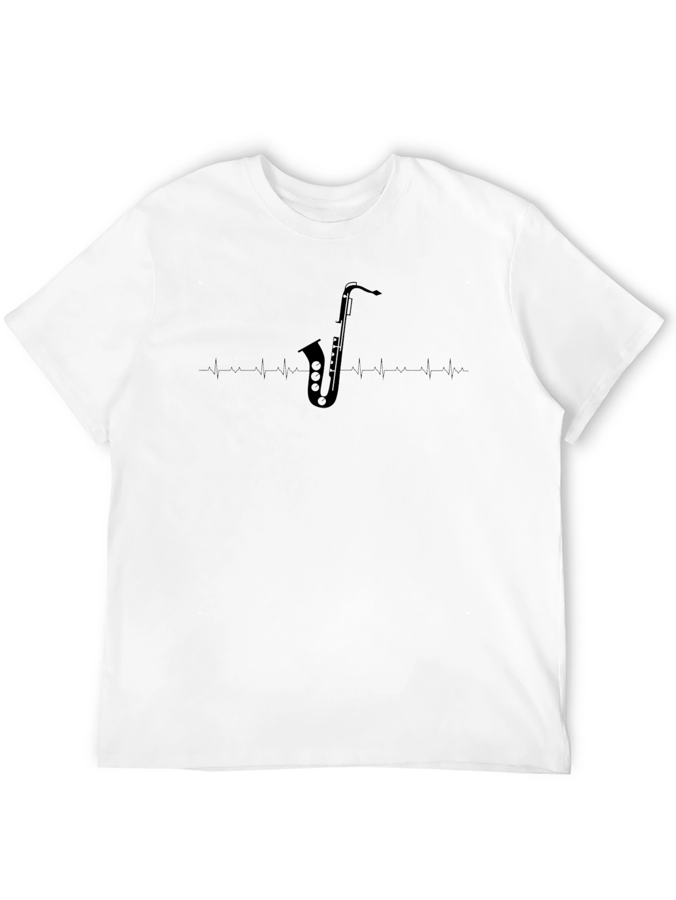 Saxophone Heartbeat Graphic Tee - Musicians Style