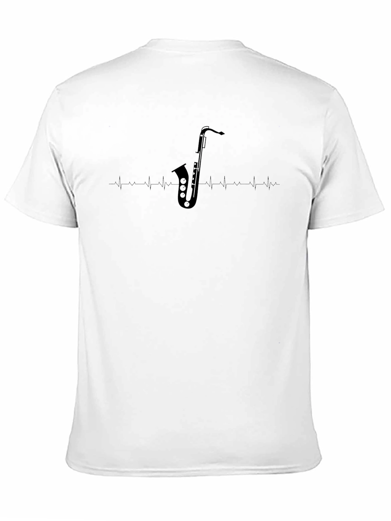 Saxophone Heartbeat Graphic Tee - Musicians Style