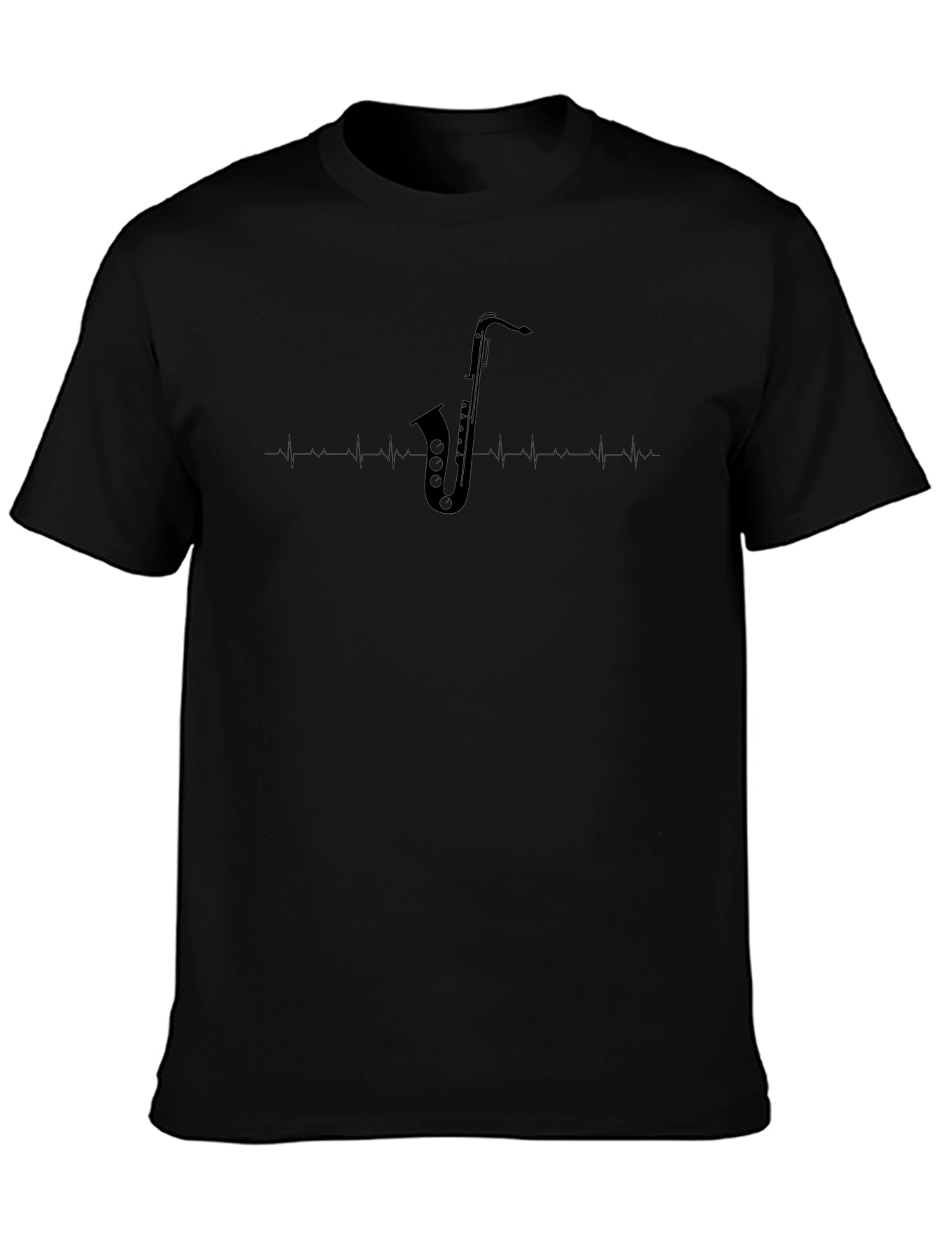 Saxophone Heartbeat Graphic Tee - Musicians Style