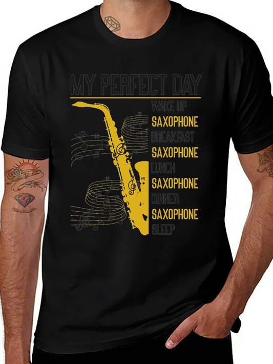 Saxophone Lover Graphic T-Shirt - Perfect Day Design