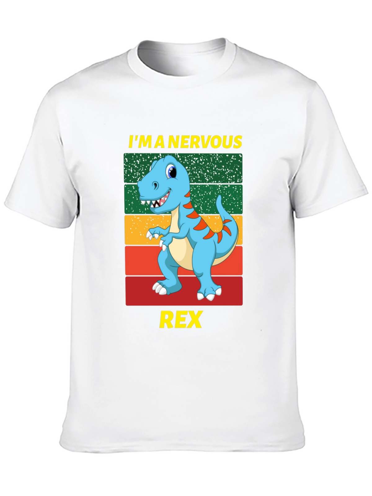 Nervous Rex T-Shirt: Funny Dinosaur Graphic Tee