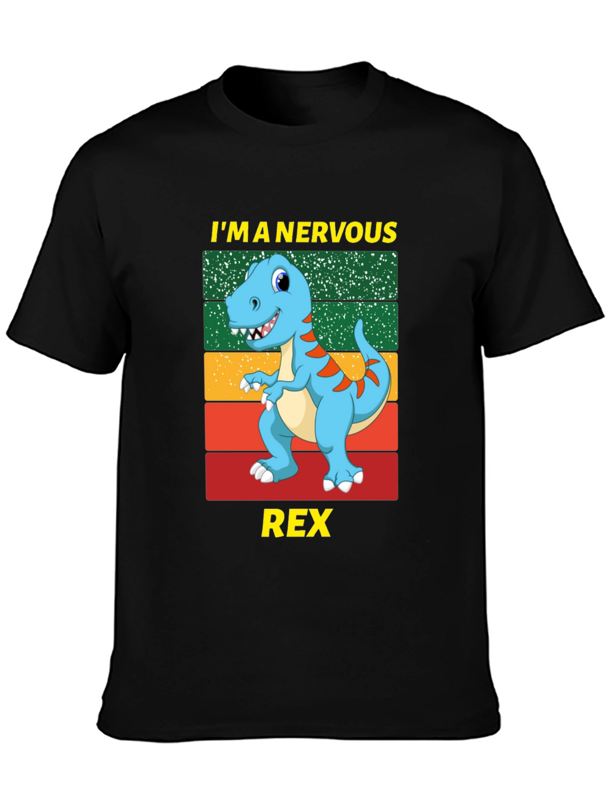 Nervous Rex T-Shirt: Funny Dinosaur Graphic Tee
