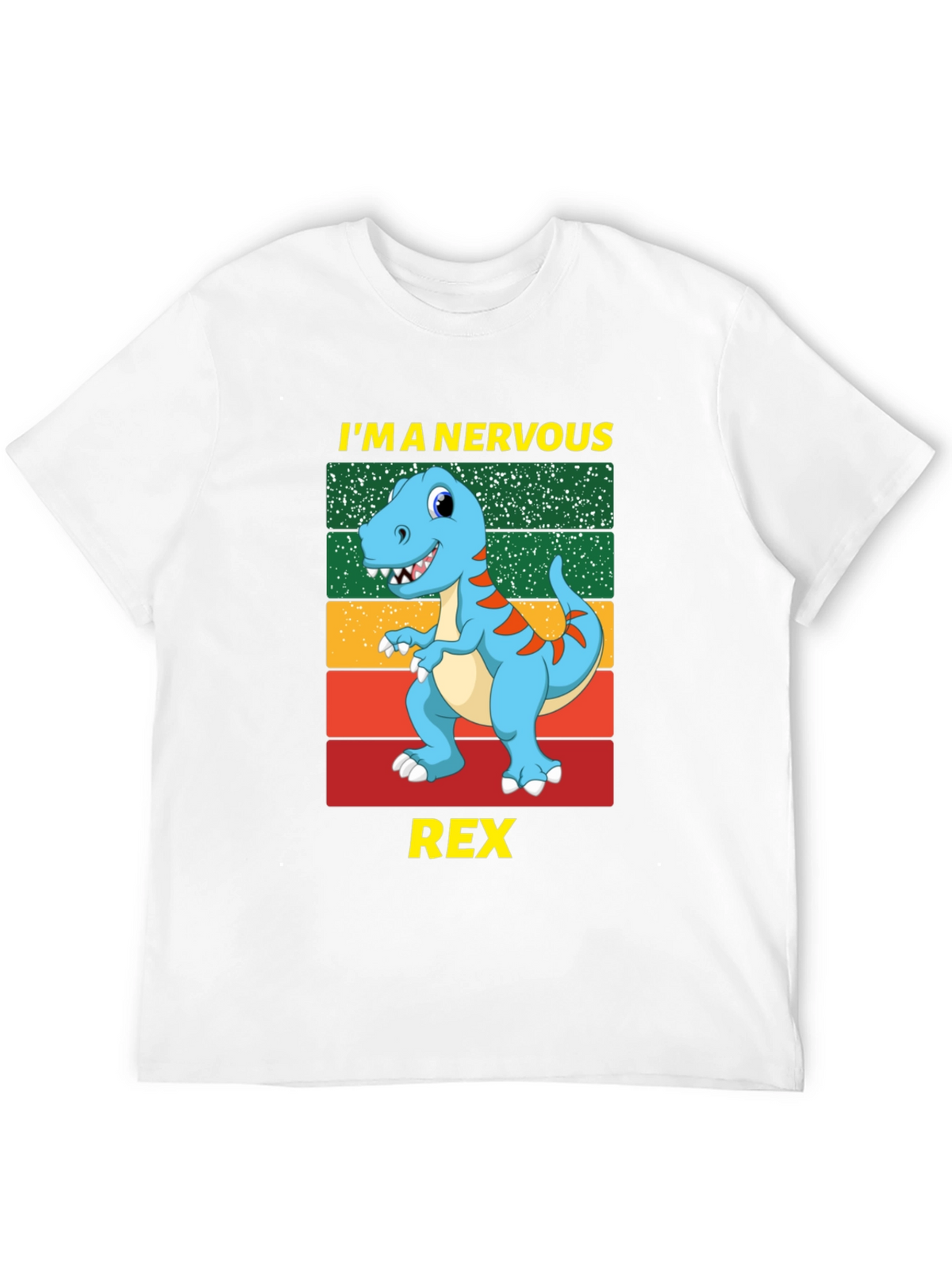 Nervous Rex T-Shirt: Funny Dinosaur Graphic Tee