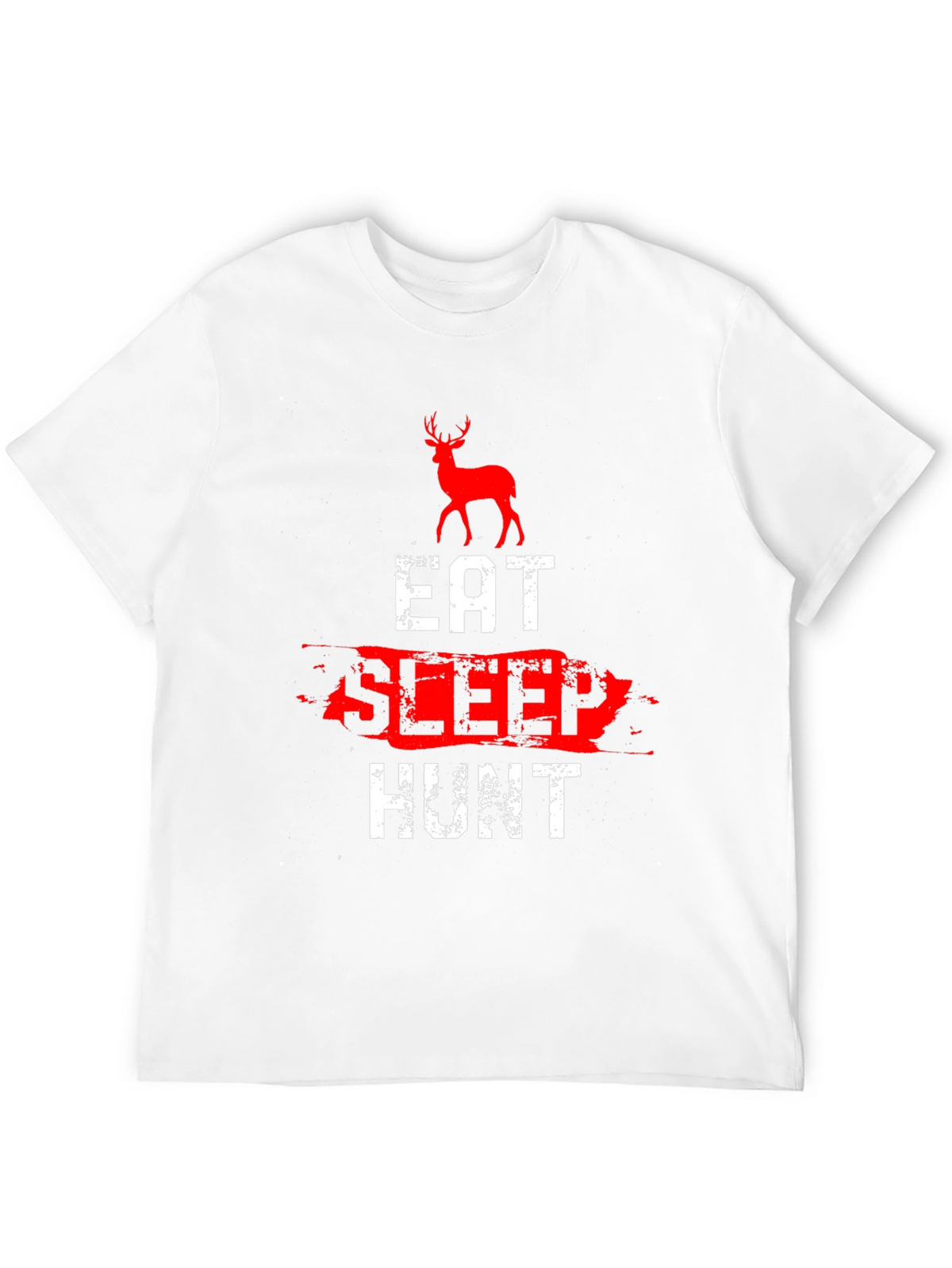 Eat Sleep Hunt Deer Graphic Tee - Black