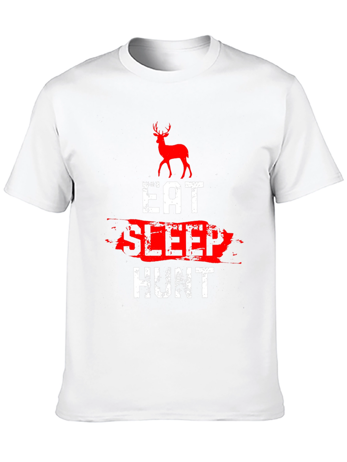 Eat Sleep Hunt Deer Graphic Tee - Black