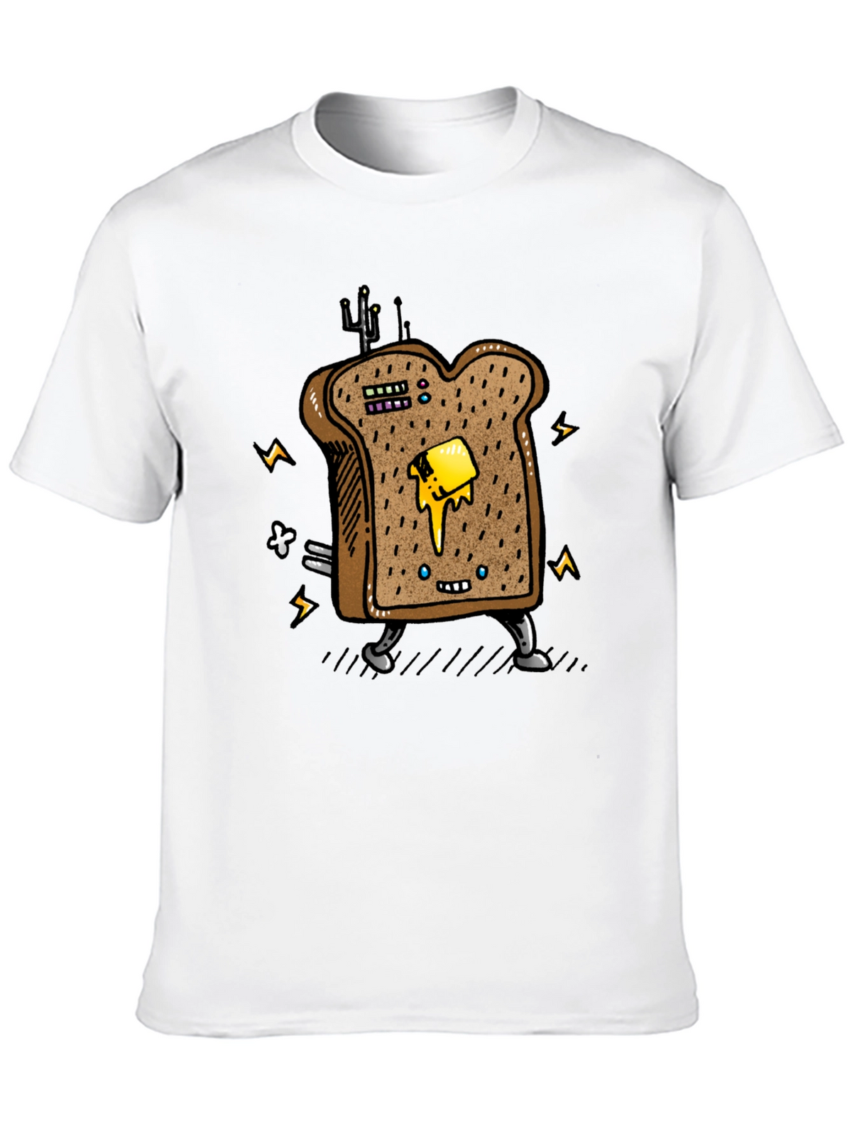 Animated Toast Graphic Black T-Shirt