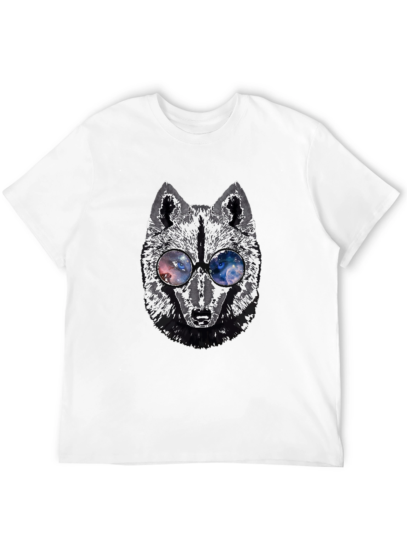 Wolf Graphic Tee - Galaxy Glasses