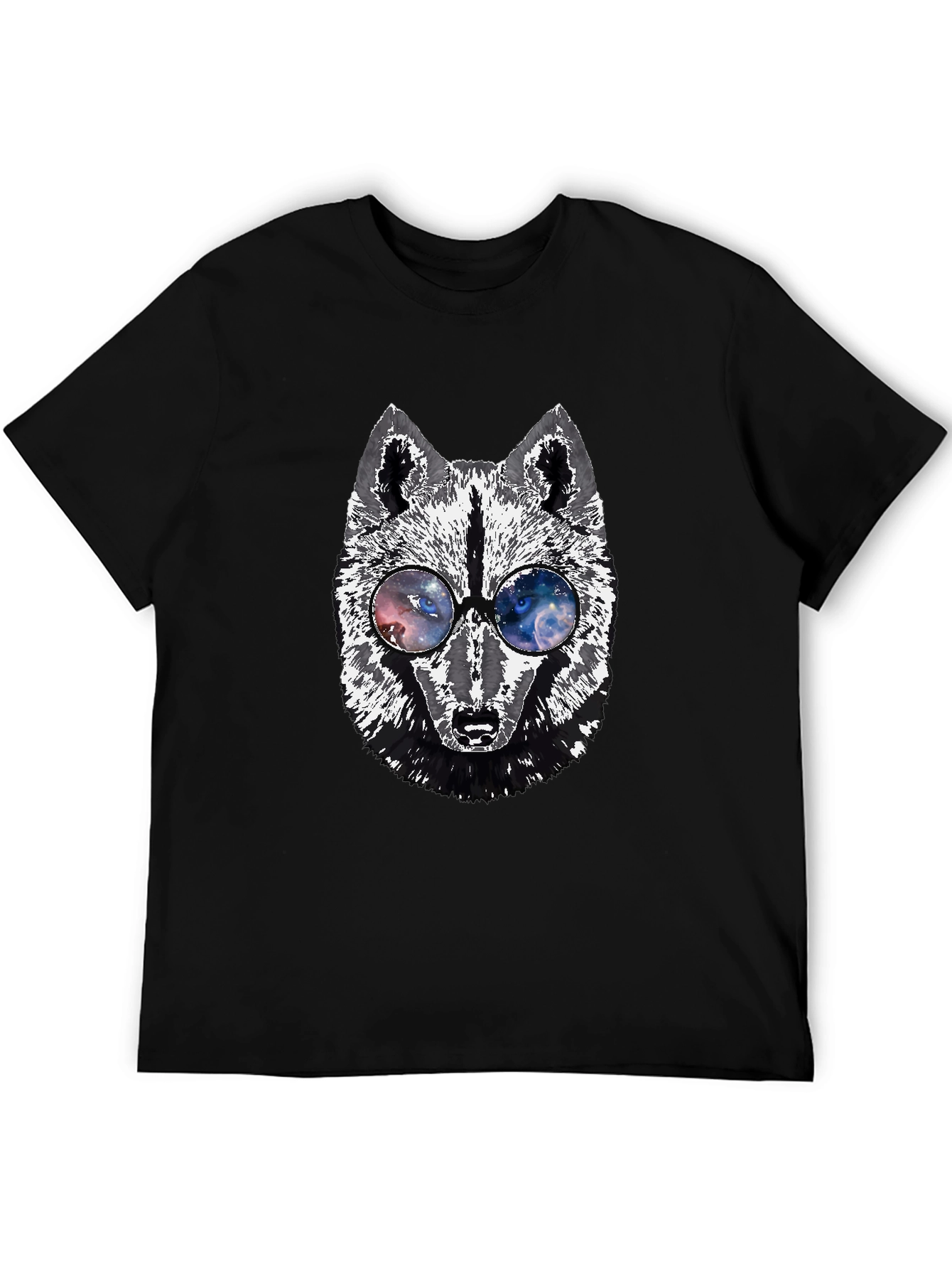Wolf Graphic Tee - Galaxy Glasses