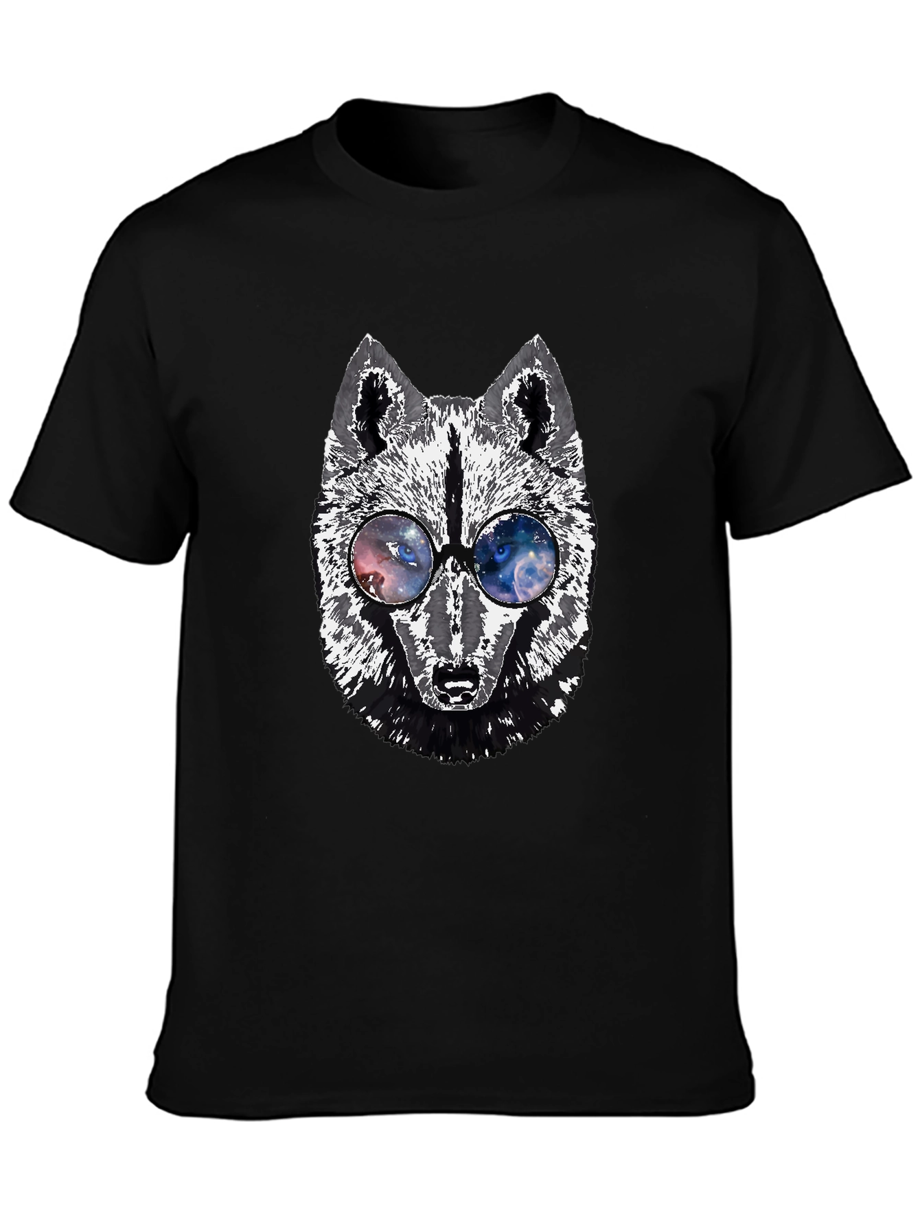 Wolf Graphic Tee - Galaxy Glasses