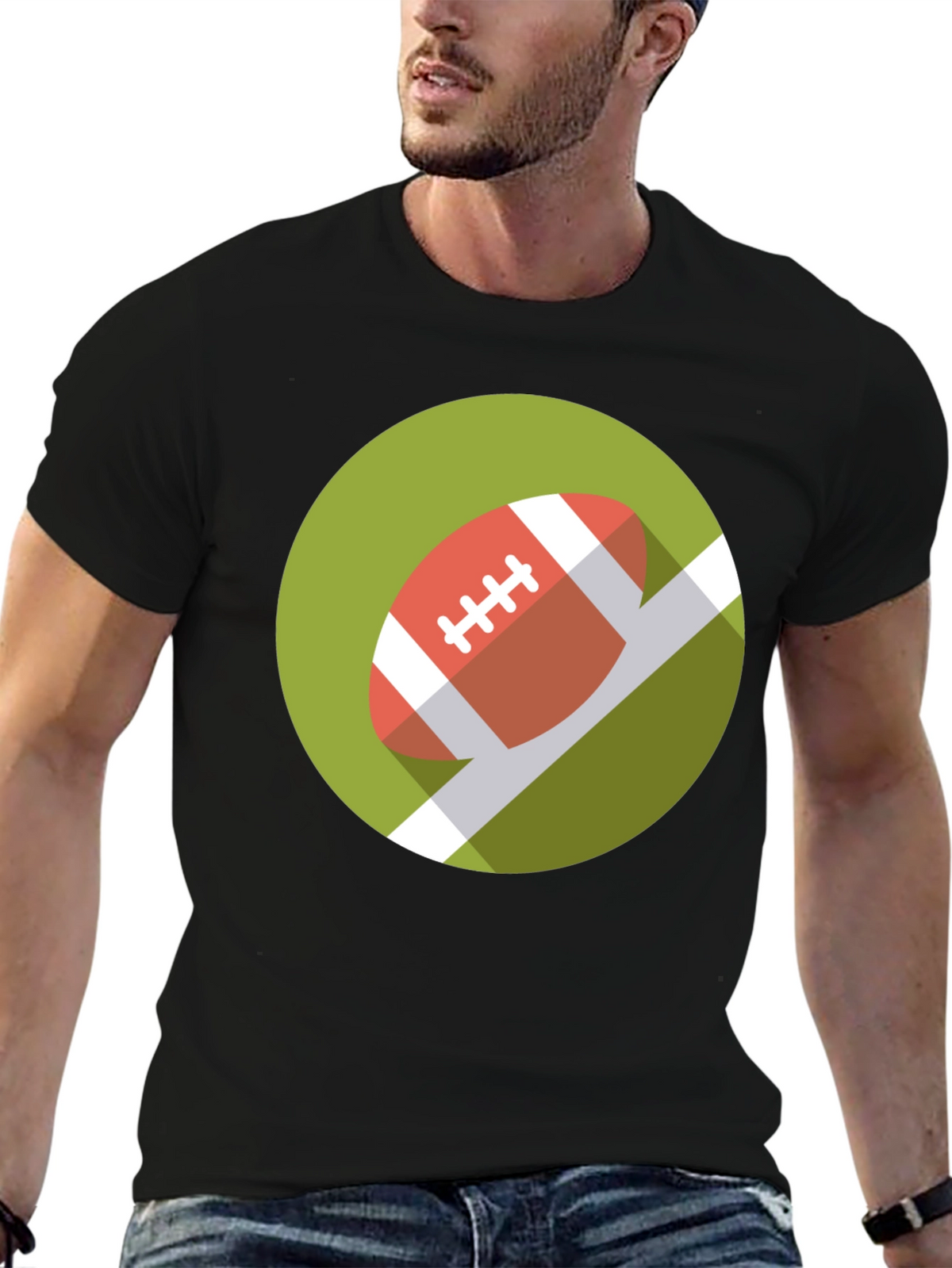 Football Graphic Tee - Sporty Casual Wear