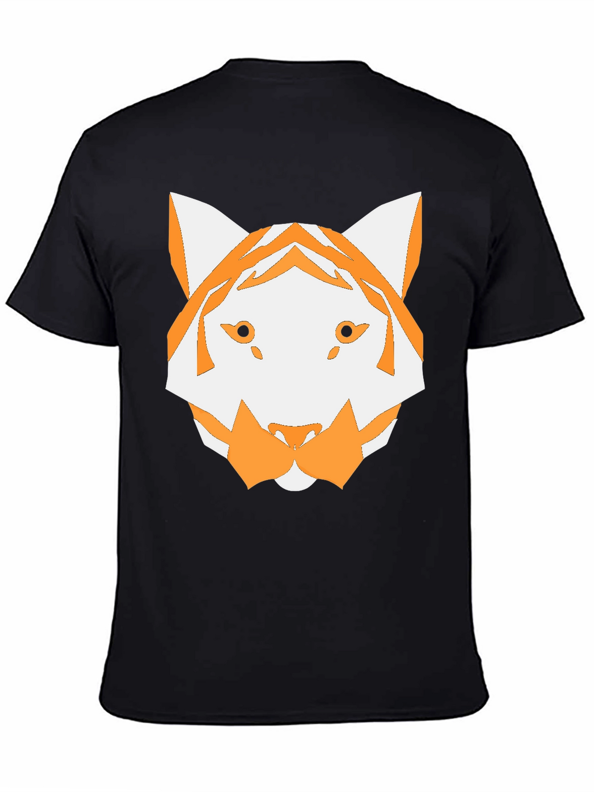 Geometric Tiger Graphic Tee - Black