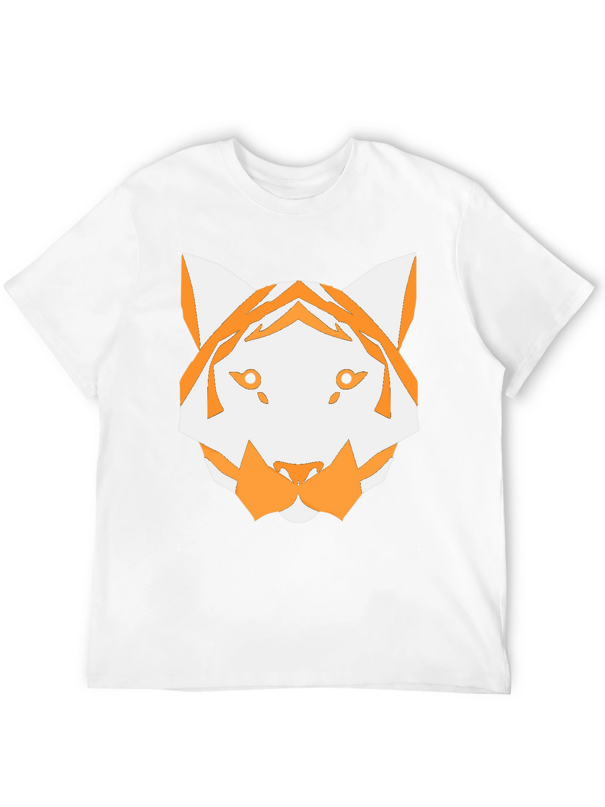 Geometric Tiger Graphic Tee - Black
