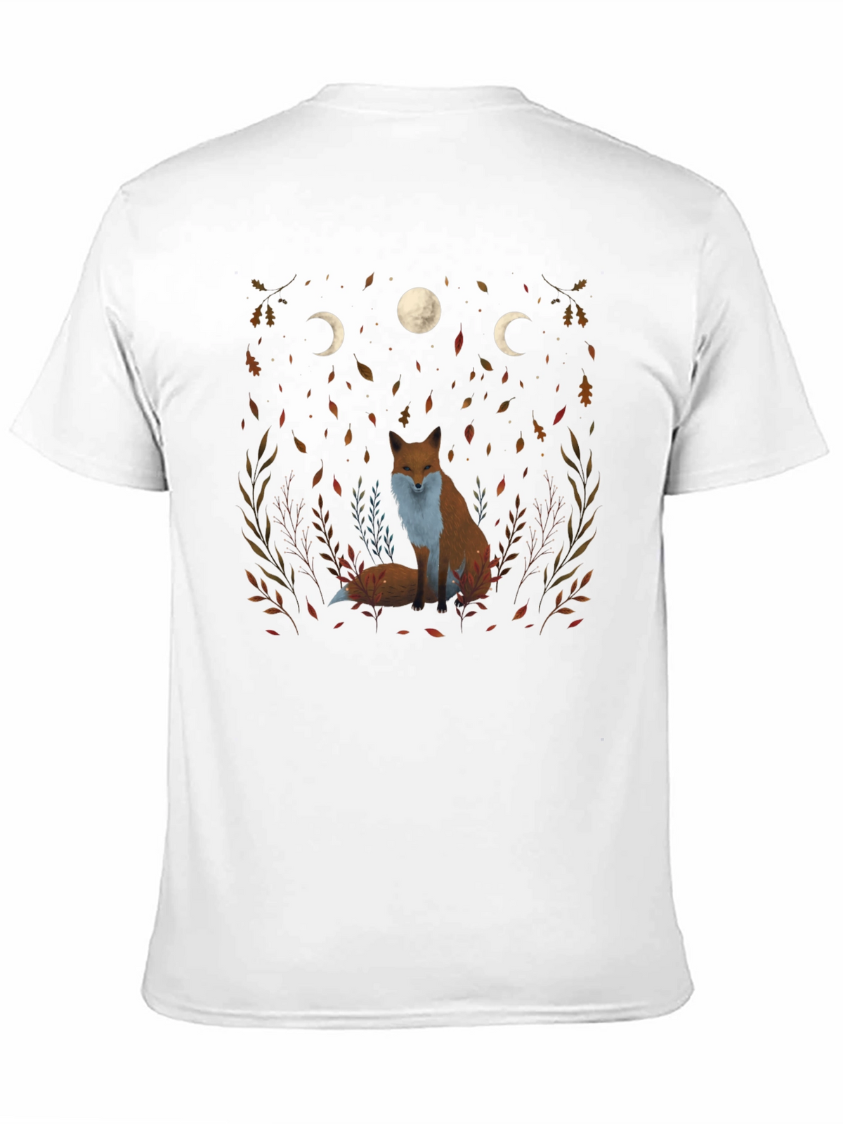 Fox and Moon Phase Graphic Tee