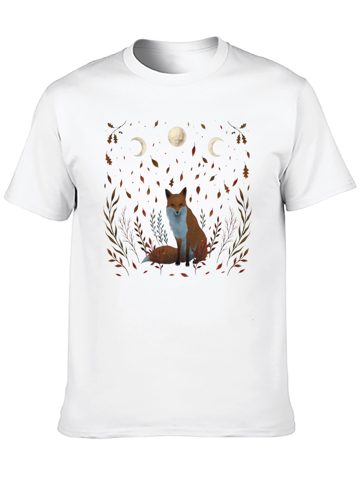 Fox and Moon Phase Graphic Tee