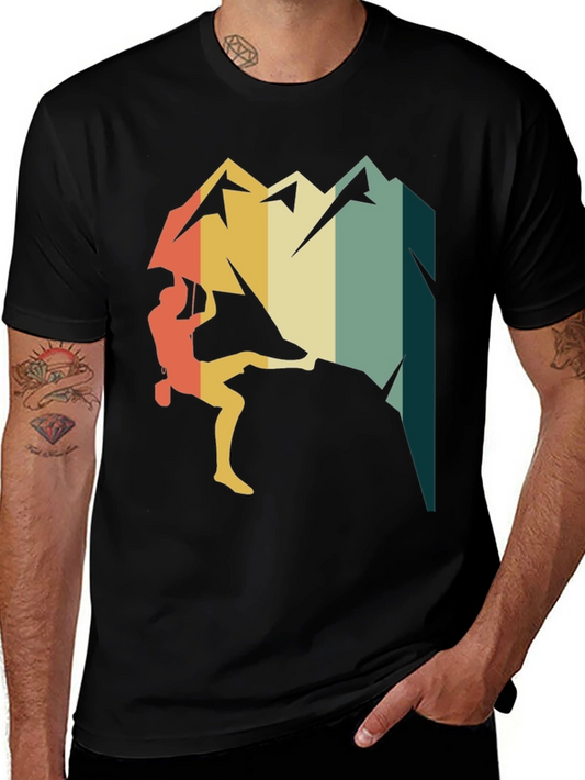 Retro Climbing Mountain T-Shirt