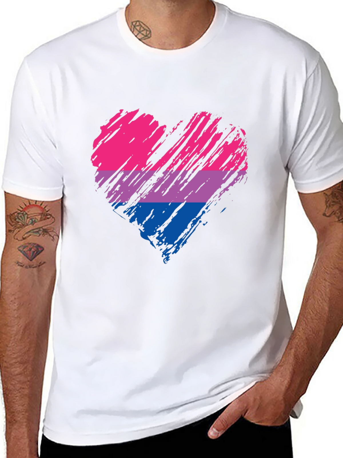 Bisexual Pride Heart T-Shirt