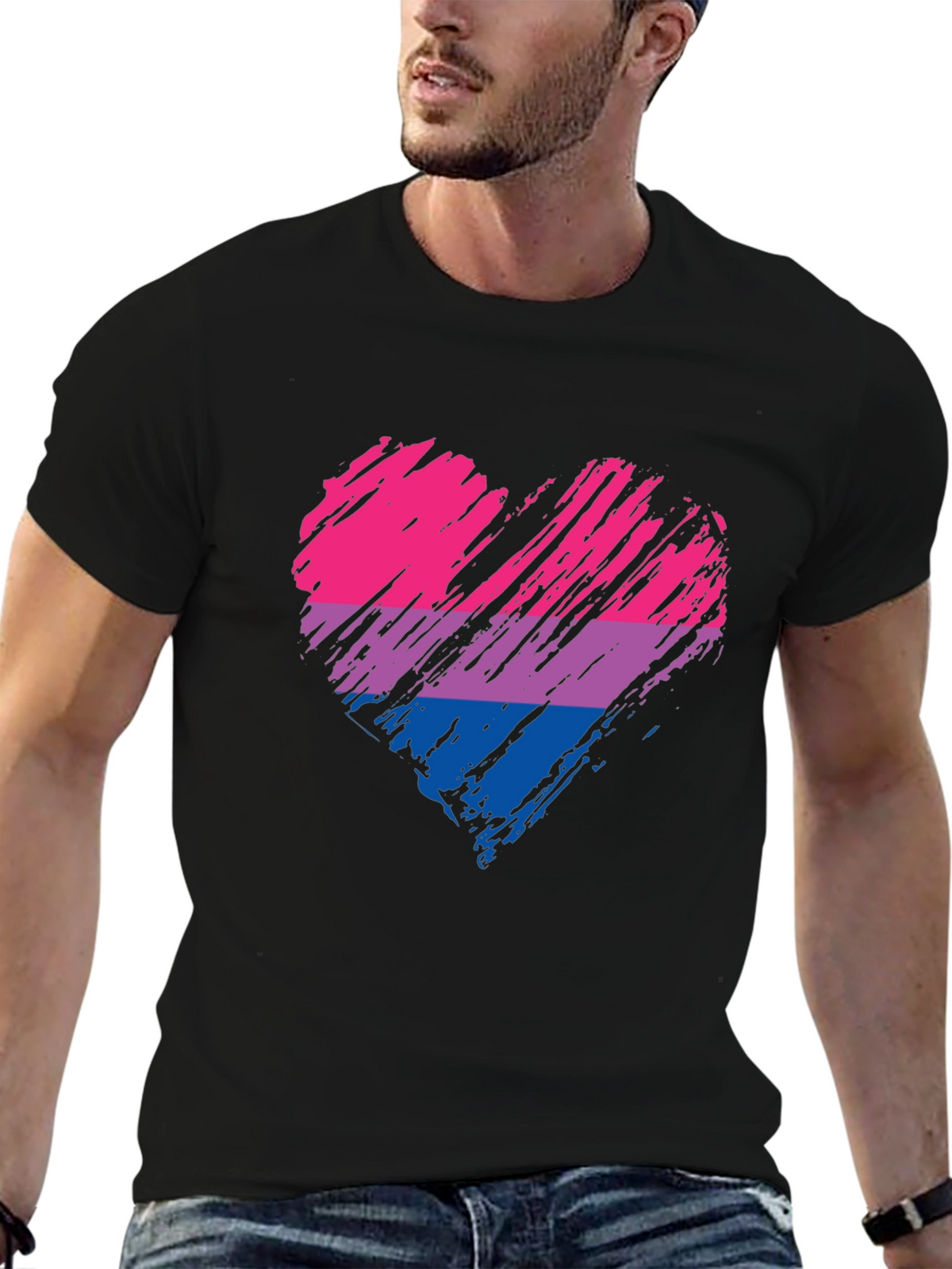 Bisexual Pride Heart T-Shirt