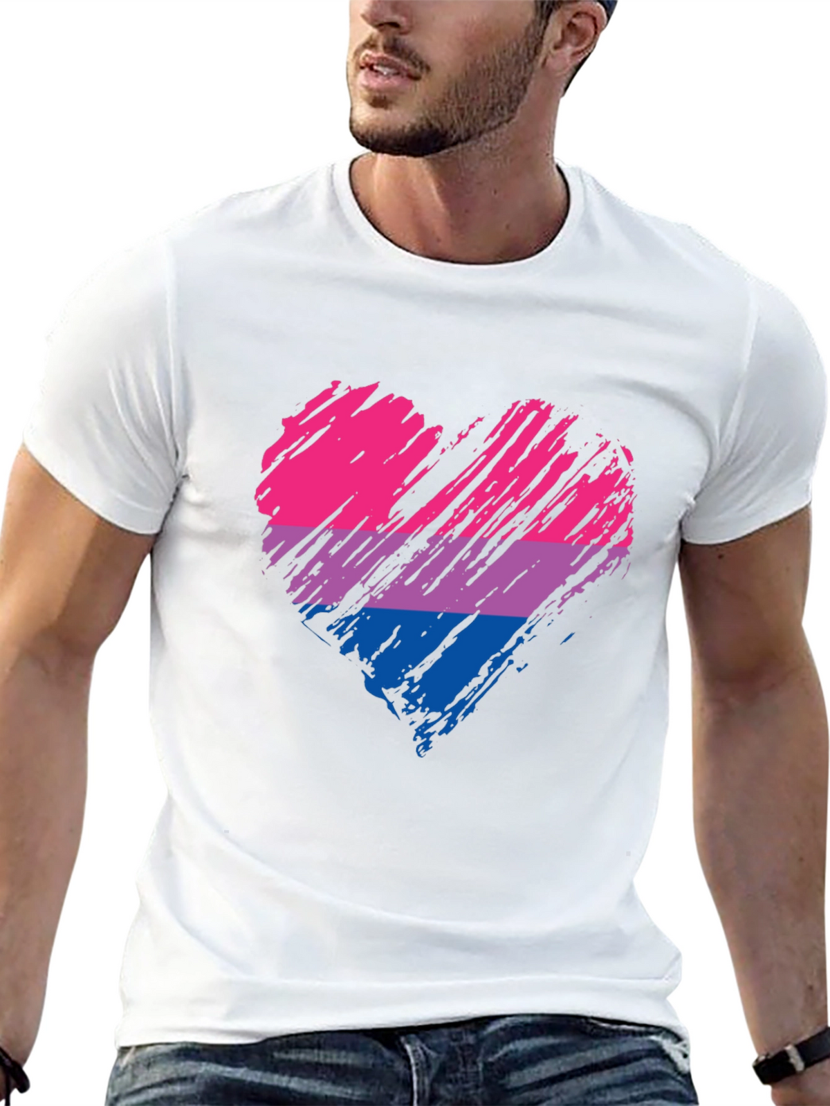 Bisexual Pride Heart T-Shirt